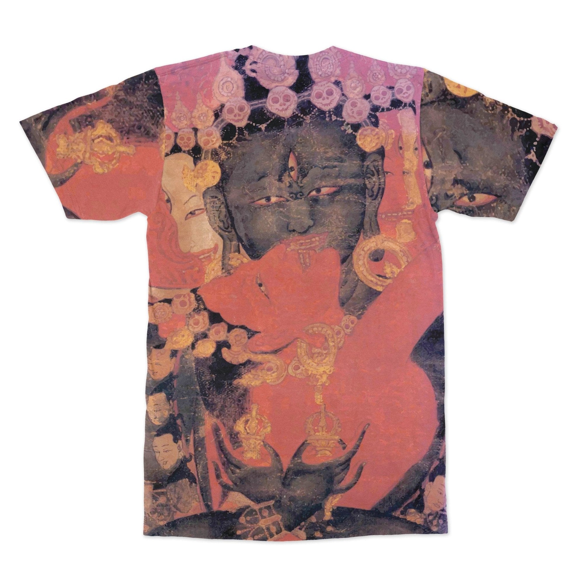 AOP T-Shirt Chakrasamvara and Vajravarahi Tibetan Thangka Yoga Gift, Tantras Eros Erotic Buddhist Vintage Antique T-Shirt Tee