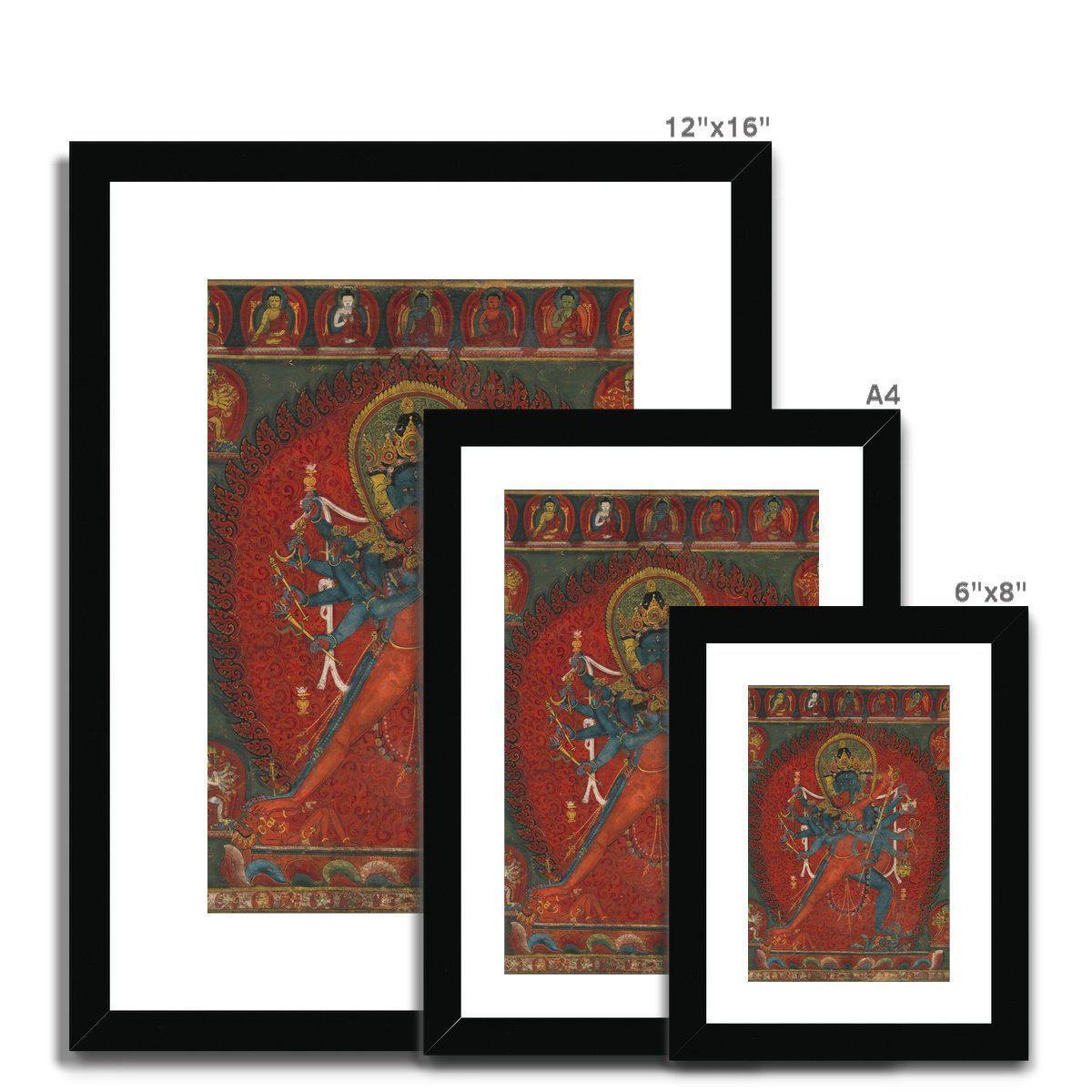 Chakrasamvara and Vajravarahi (Vajrayogini) | Tantric Framed Print