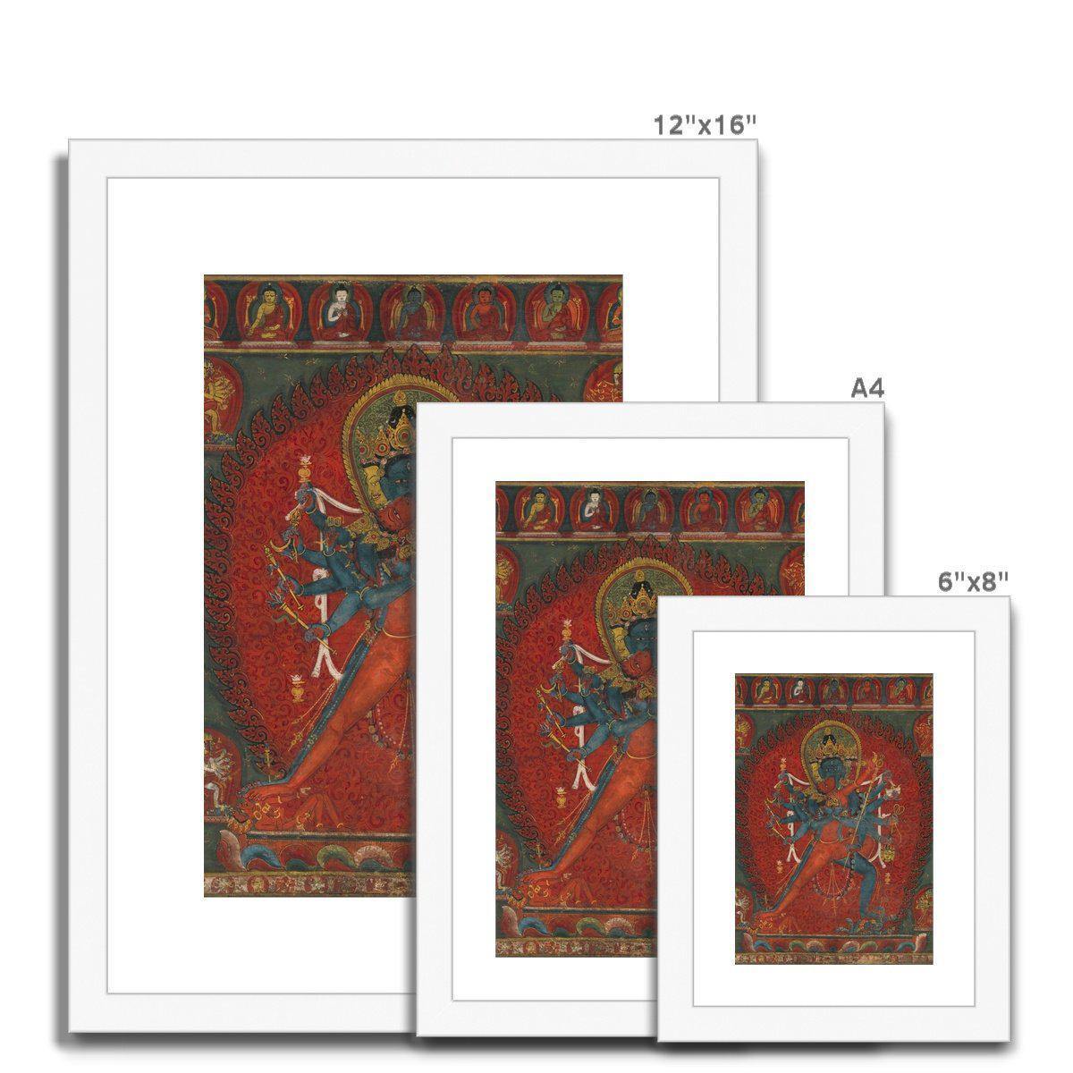 Chakrasamvara and Vajravarahi (Vajrayogini) | Tantric Framed Print