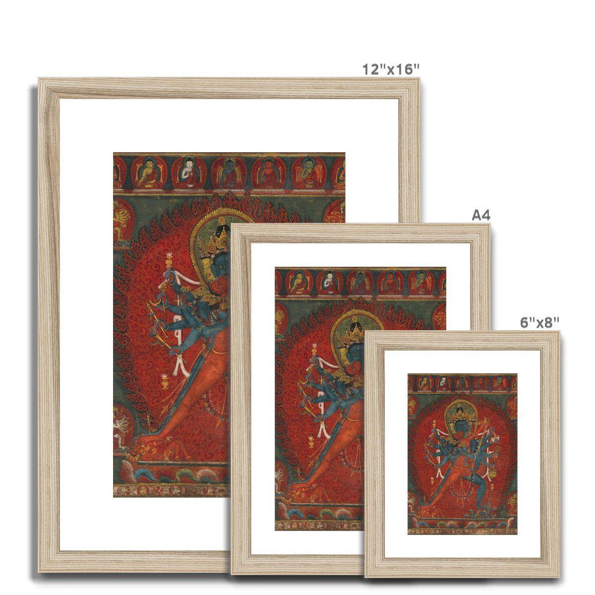 Chakrasamvara and Vajravarahi (Vajrayogini) | Tantric Framed Print