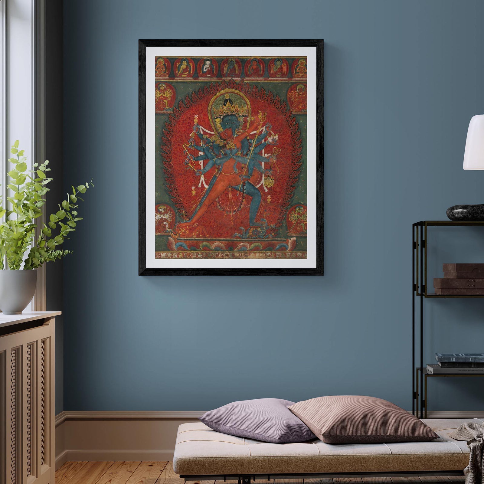 Chakrasamvara and Vajravarahi (Vajrayogini) | Tantric Framed Print