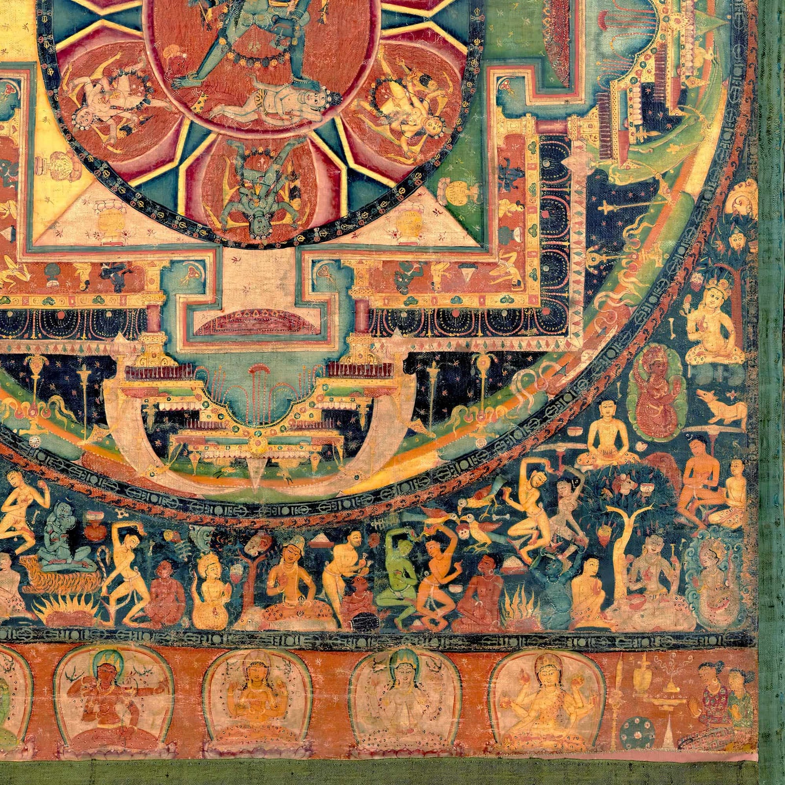 Chakrasamvara Mandala, Wheel of Perfect Bliss | Yoga Tantra Tibetan Vajrayana Buddhism Fine Art Print w Wood Hanger