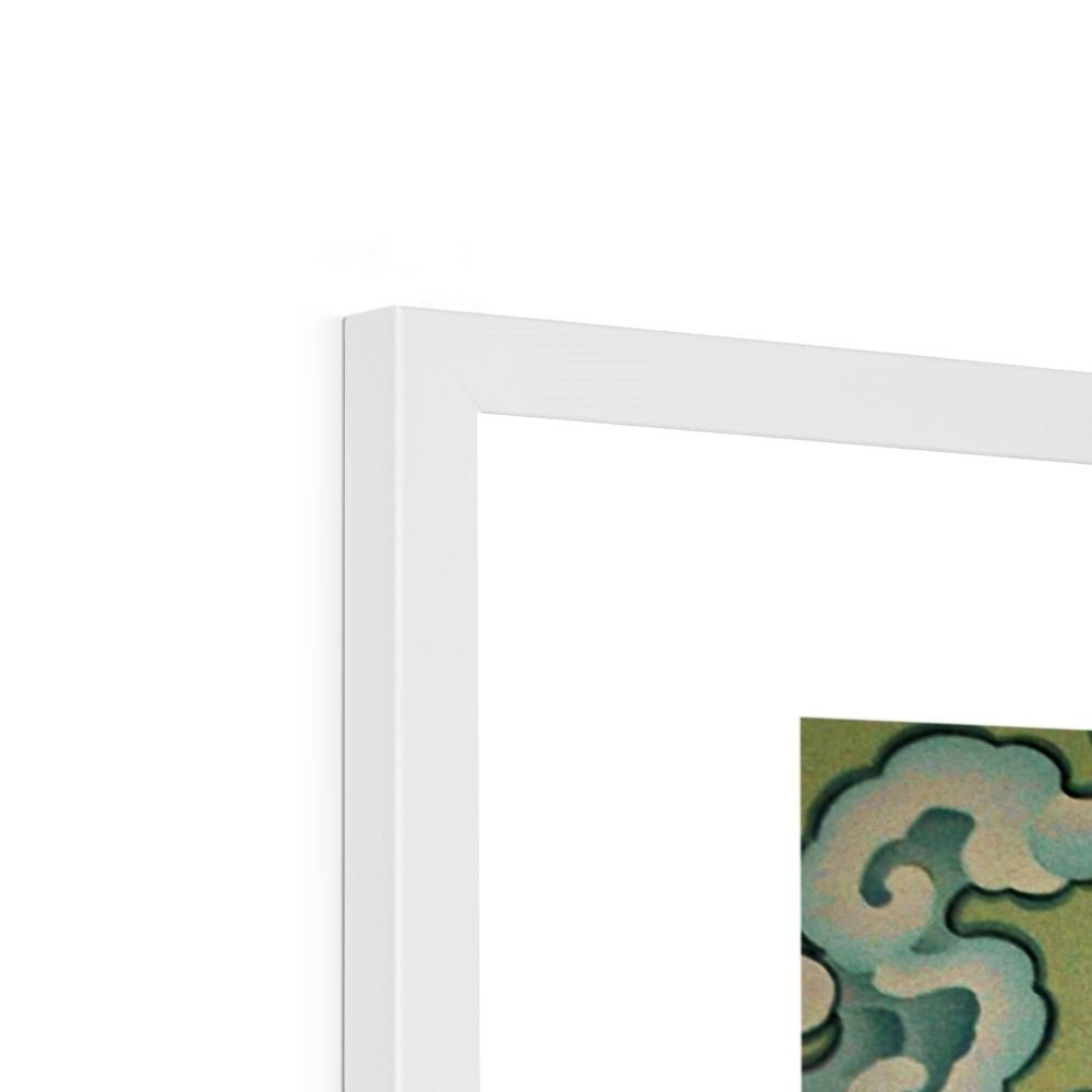 Citipati, Tibetan Protector, Thangka, Skeleton Lord and Lady of the Cemetery Nepal Buddhist Decor Wall Art Framed Art Print