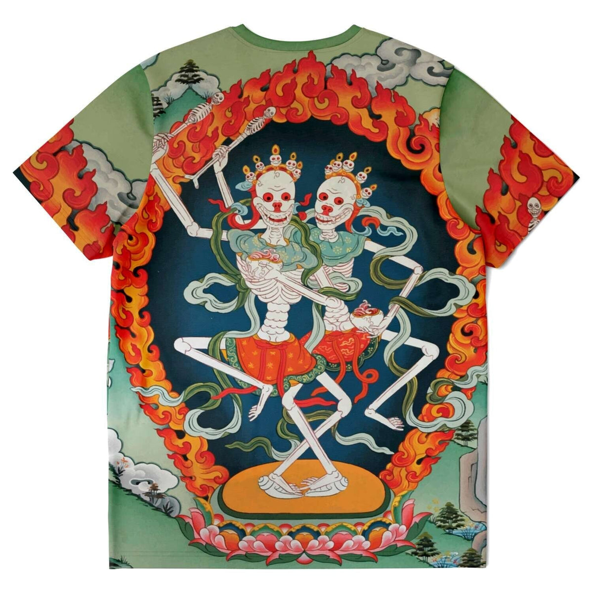 Citipati, Tibetan Tantric Protector Vajrayana Vintage T-Shirt Graphic Tee