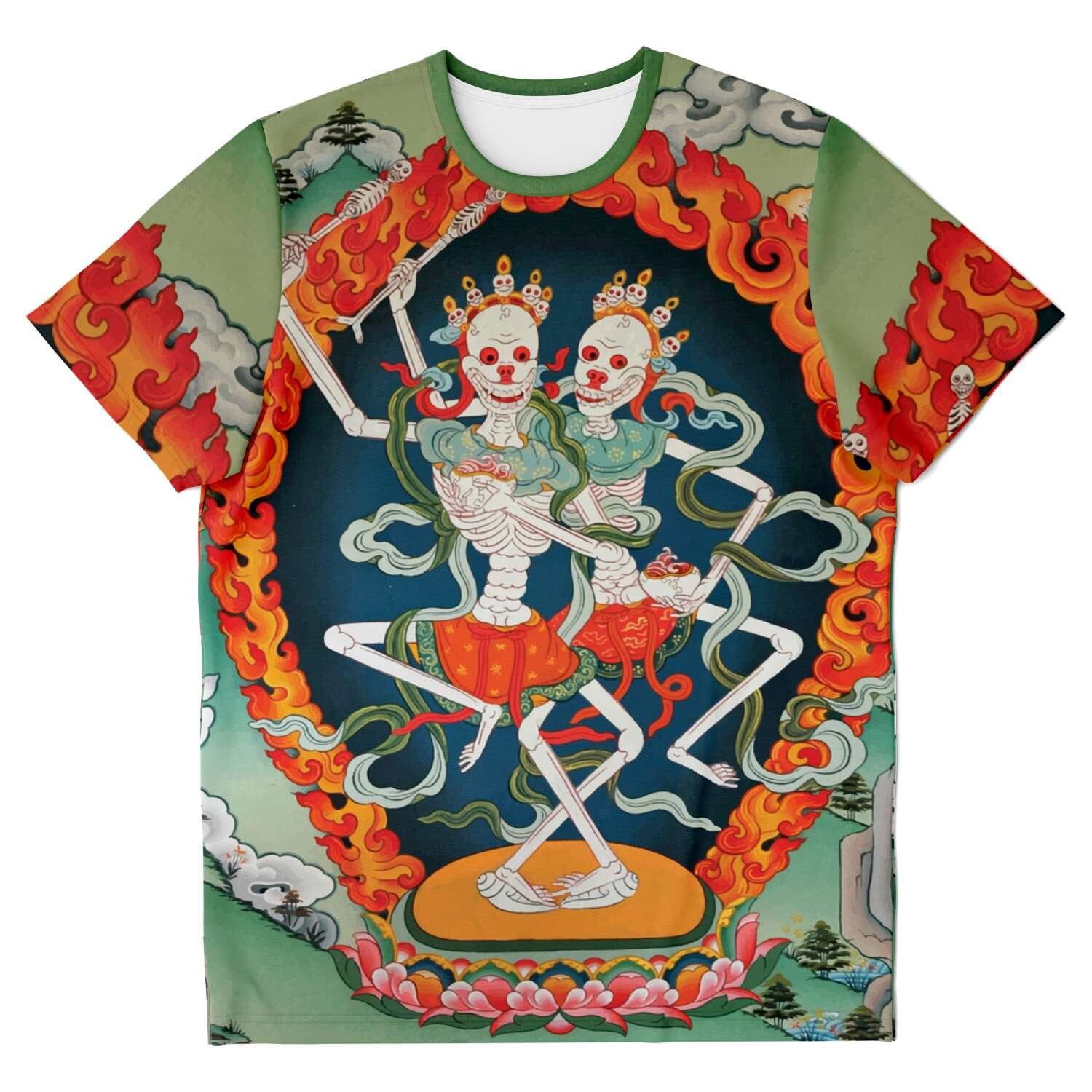 Citipati, Tibetan Tantric Protector Vajrayana Vintage T-Shirt Graphic Tee