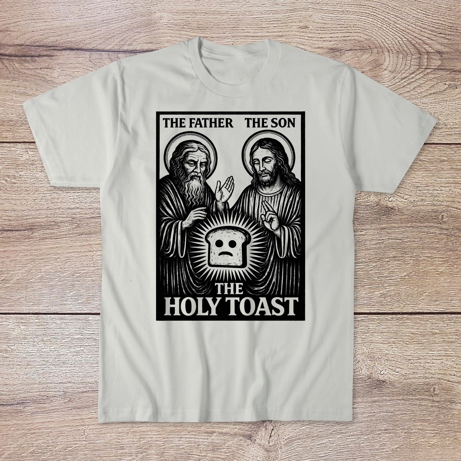 The Holy Toast: Blasphemous Atheist Medieval Tee | Funny Christian Middle-Ages Graphic Art T-Shirt