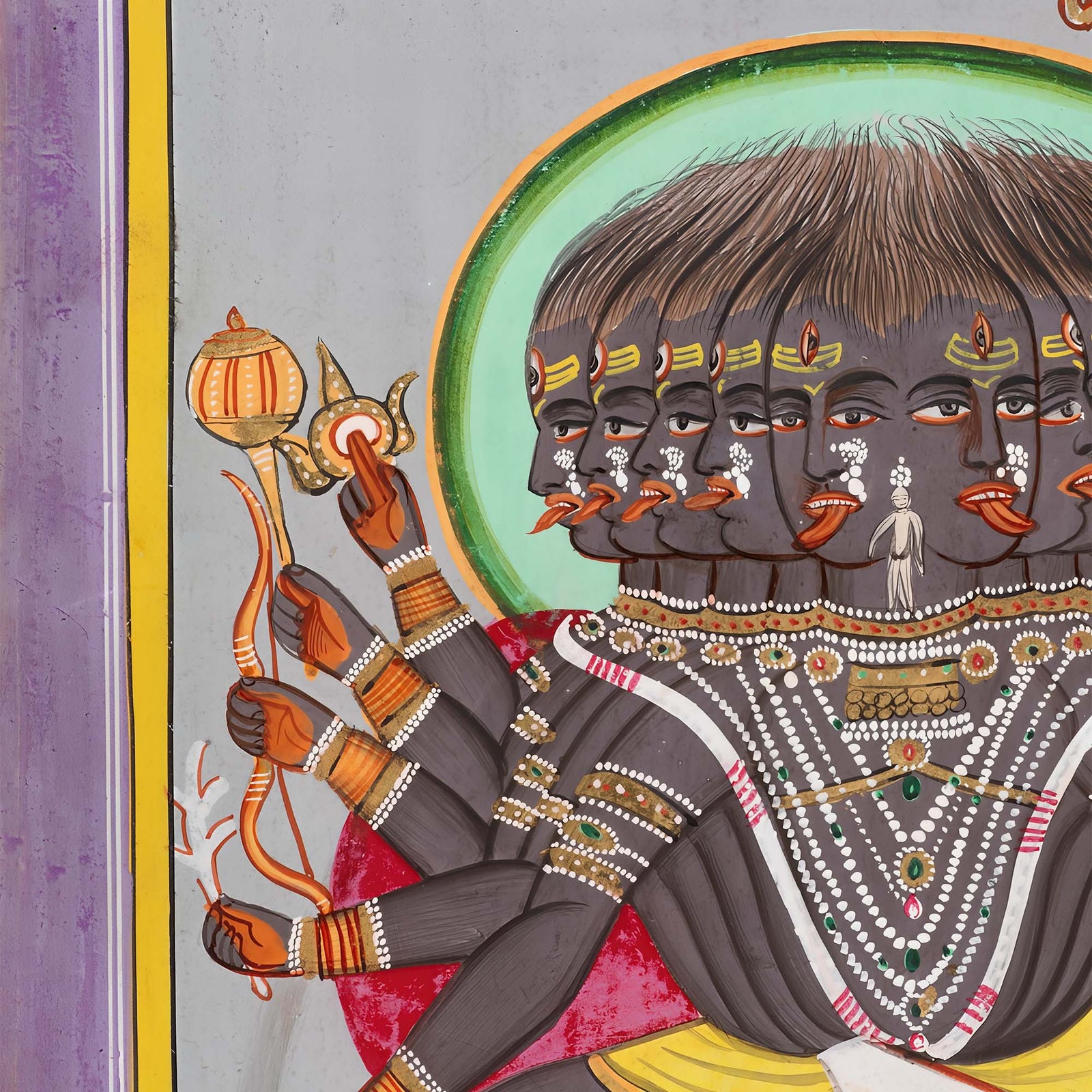 Purple Kali Ma Hindu Devotional Art | Sacred Tantric Feminine Meditation Deity | Yoga Fine Art Print
