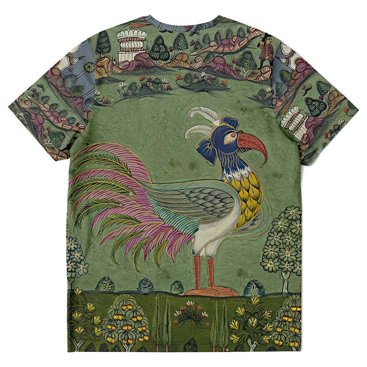 Colorful Indian Pitta Bird | 17th-Century Mythological Guardian of the Forest | Good Fortune Prosperity Graphic Art T-Shirt