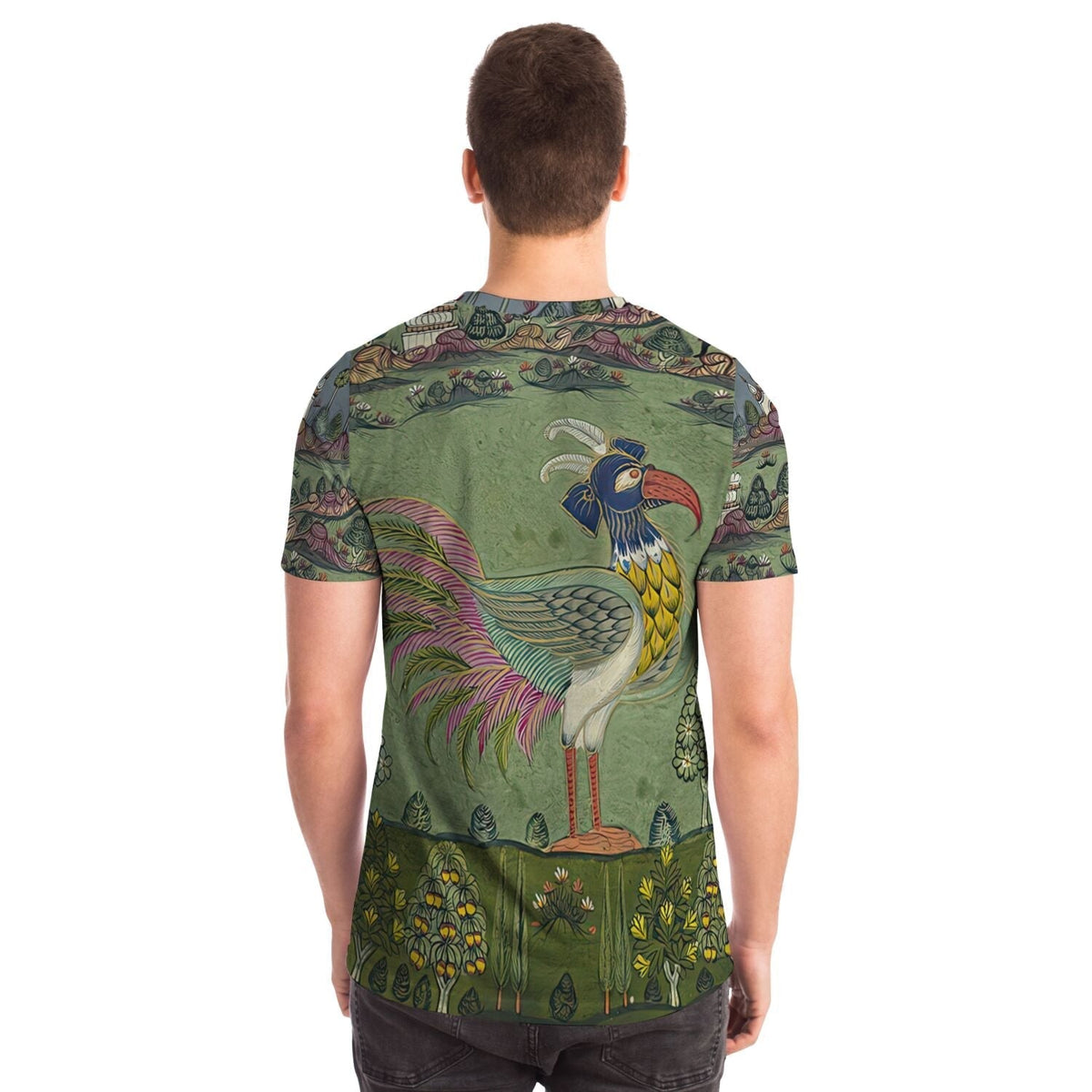 Colorful Indian Pitta Bird | 17th-Century Mythological Guardian of the Forest | Good Fortune Prosperity Graphic Art T-Shirt