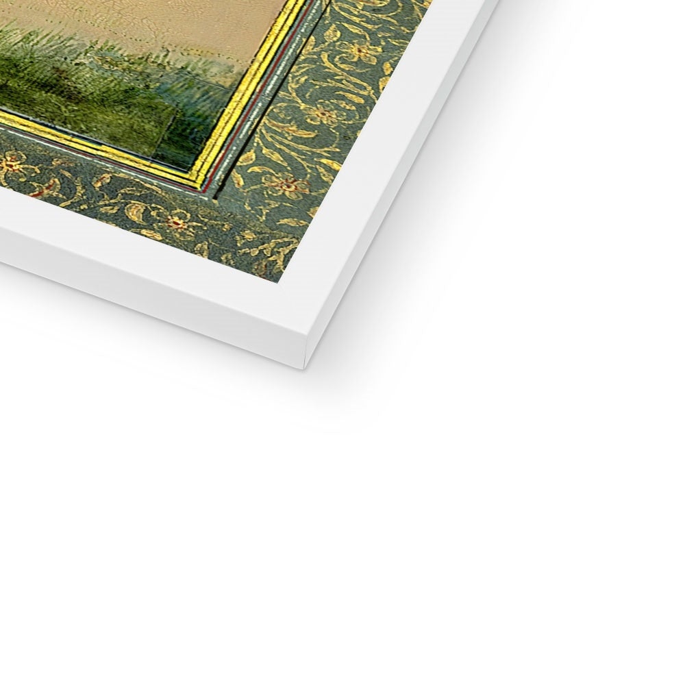 Composite Indian Elephant: 19th Century | Gold Buddhist Asian Persian Mughal Style Framed Art Print