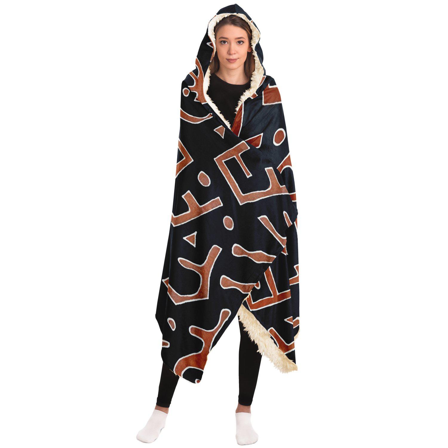 Hooded Blanket - AOP Contemporary Design Hooded Blanket