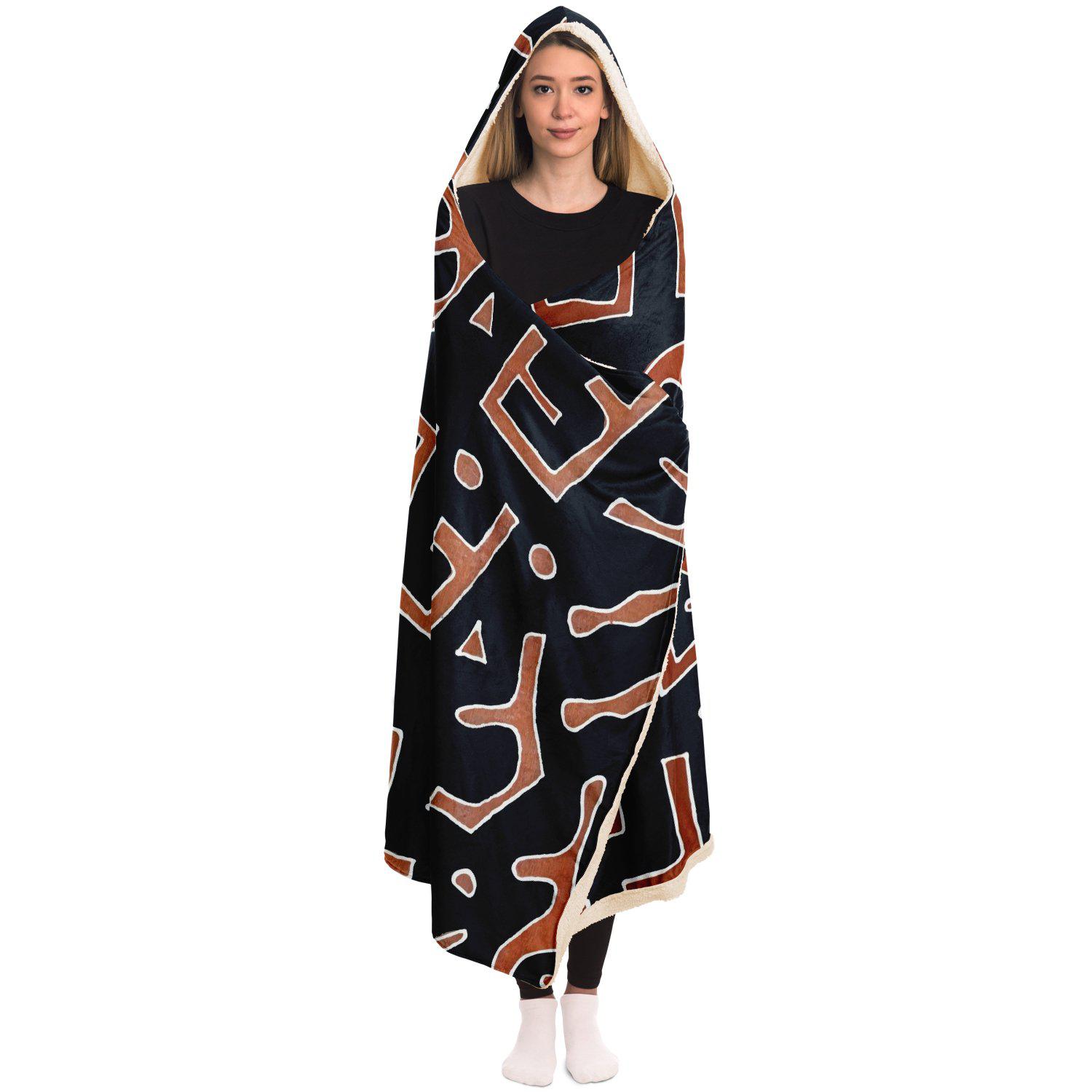 Hooded Blanket - AOP Contemporary Design Hooded Blanket