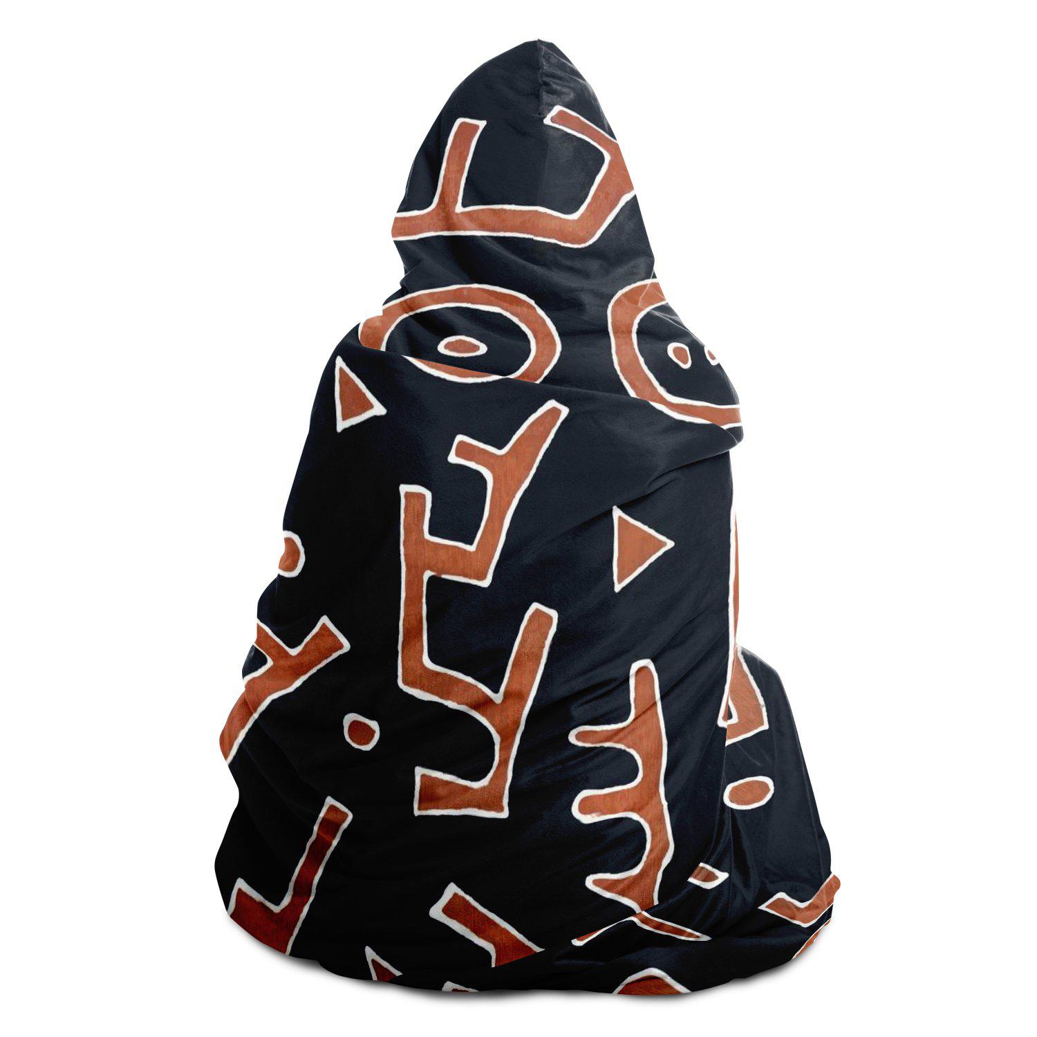 Hooded Blanket - AOP Contemporary Design Hooded Blanket