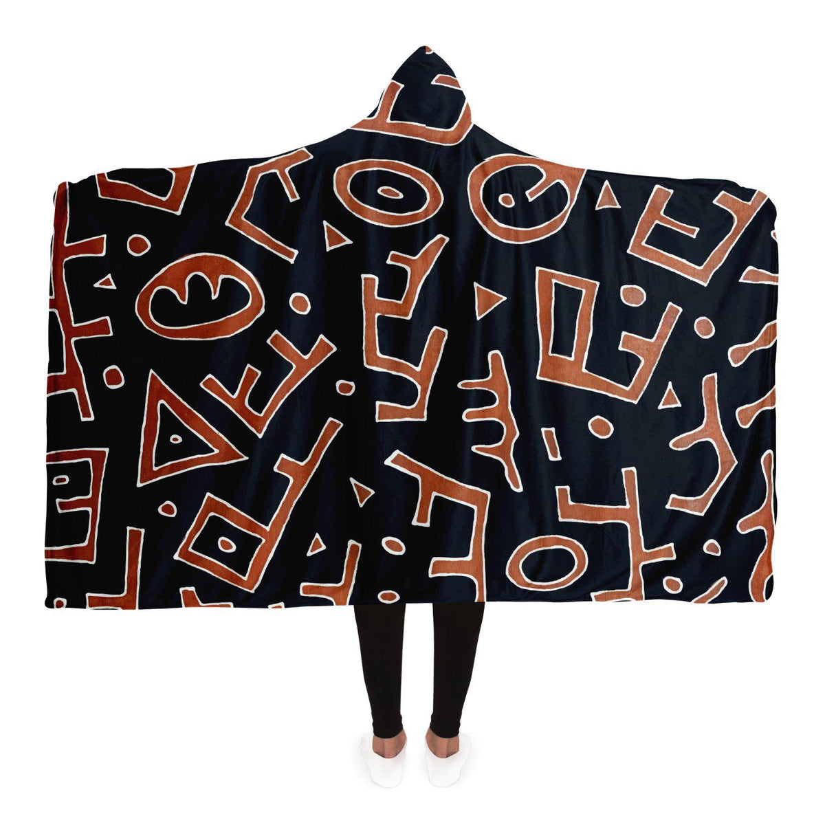Hooded Blanket - AOP Adult / Premium Sherpa Contemporary Design Hooded Blanket