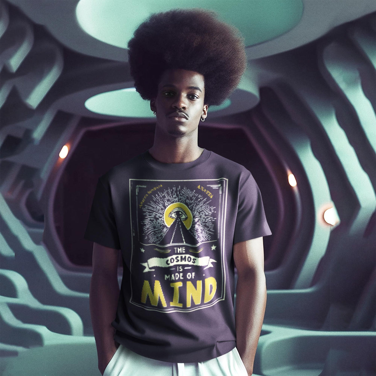 Cosmos Is Made of Mind | Zen Ch'an Buddhist Emptiness Impermanence Dharma | Eye of Provenance Mystical Pyramid Graphic Art T-Shirt