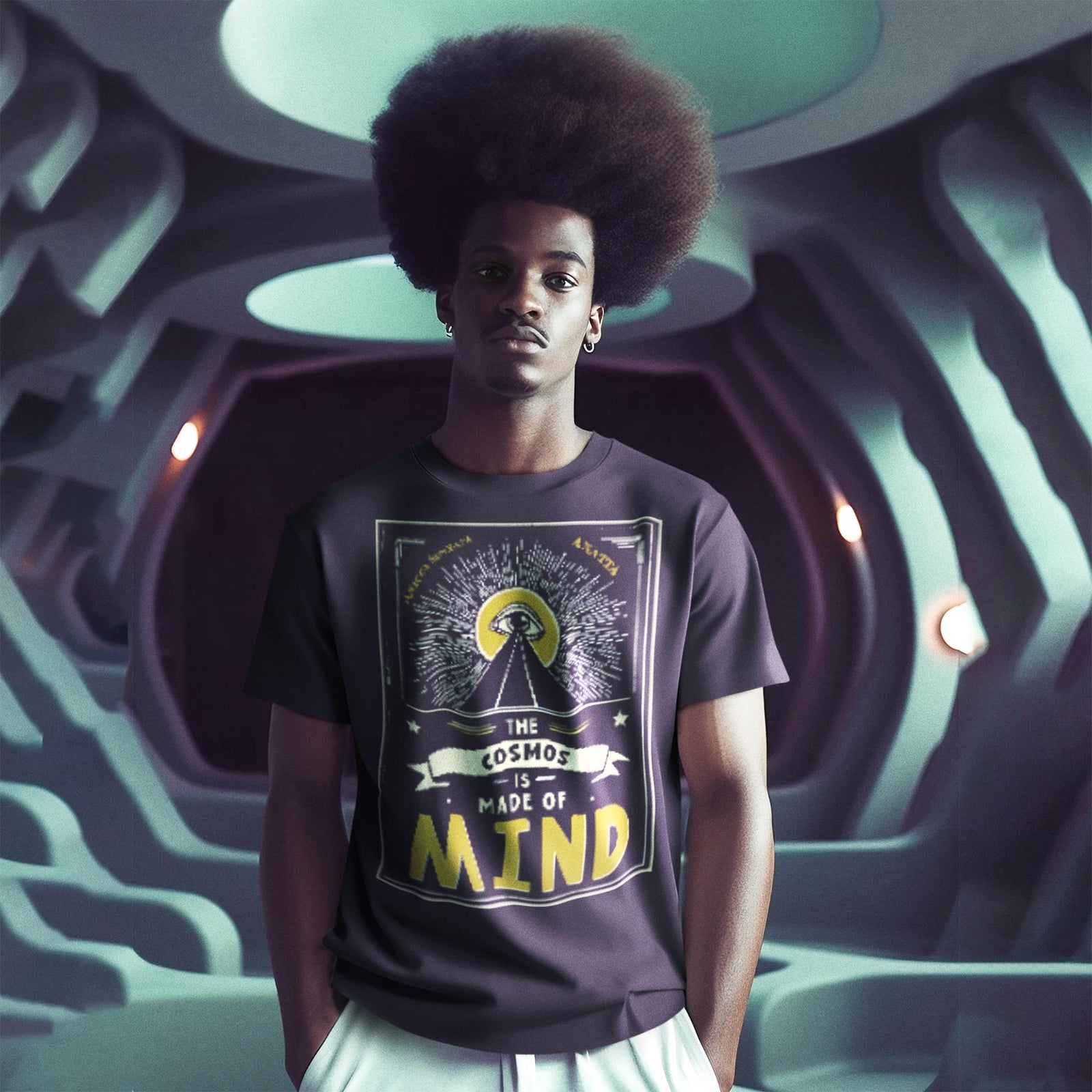 Cosmos Is Made of Mind | Zen Ch'an Buddhist Emptiness Impermanence Dharma | Eye of Provenance Mystical Pyramid Graphic Art T-Shirt