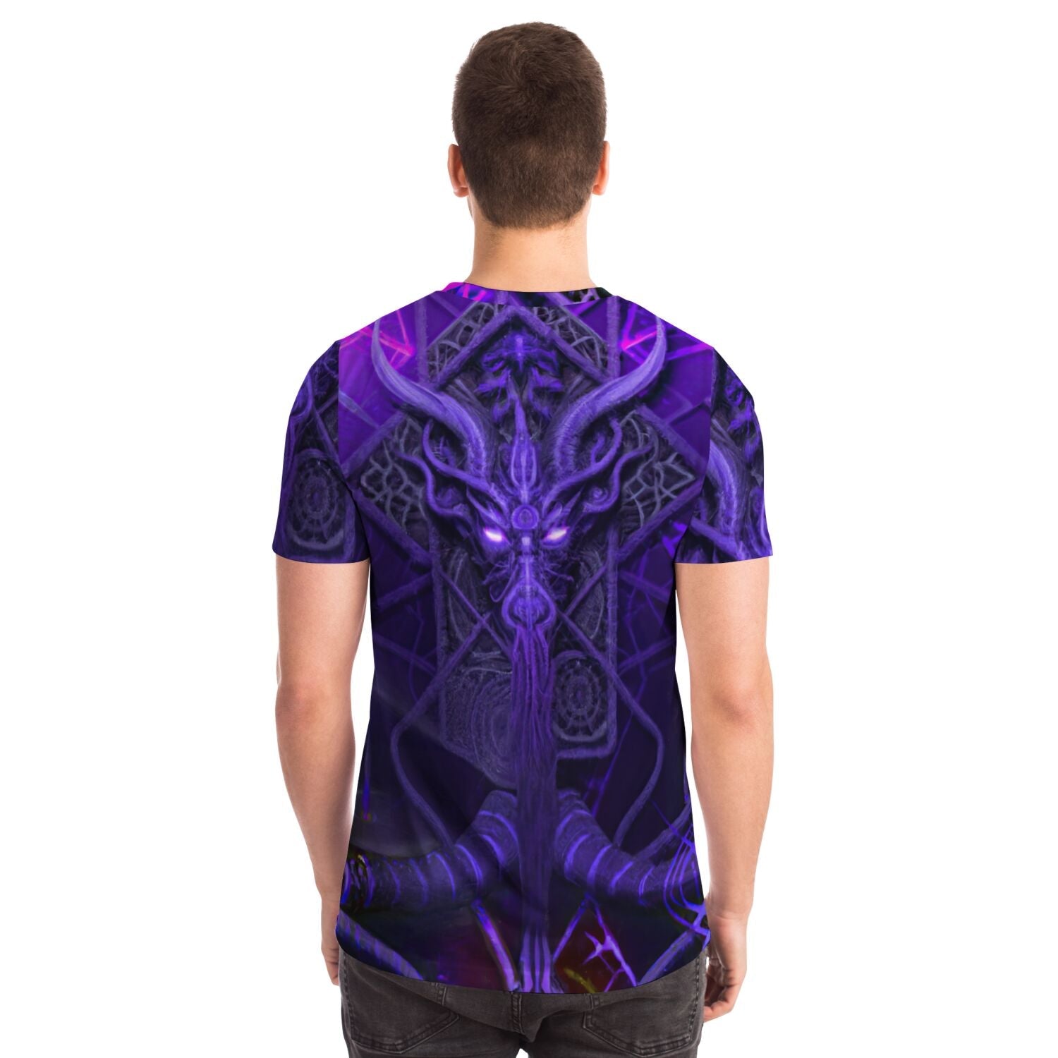 Cyborg Baphomet | Digital Tentacle Rave | Trippy EDM Consciousness Graphic Art T-Shirt