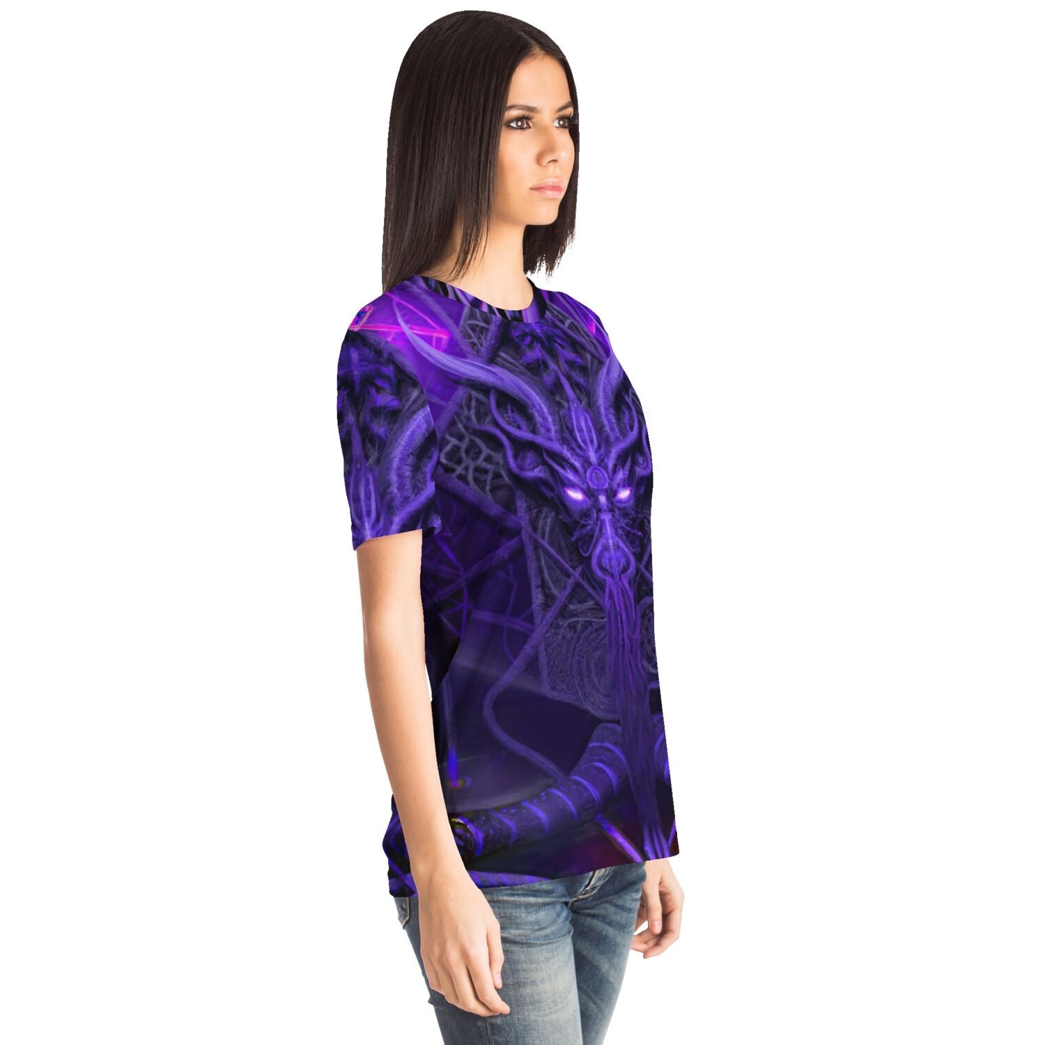 Cyborg Baphomet | Digital Tentacle Rave | Trippy EDM Consciousness Graphic Art T-Shirt