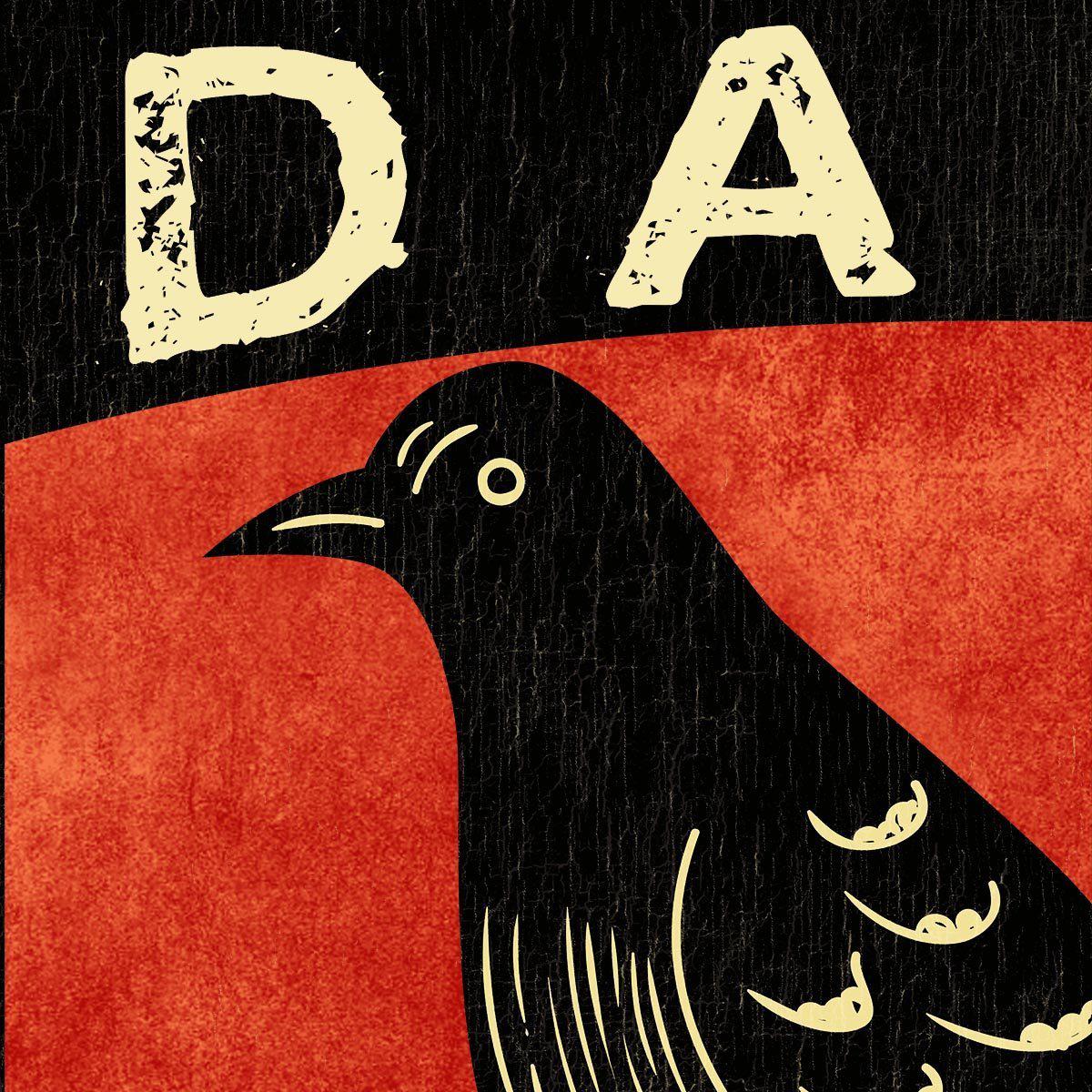 DTG T-Shirt Dada Manifesto, 1918 T-Shirt (Surrealism Inspiration) Crow, Raven, Fine Art Graphic Tee