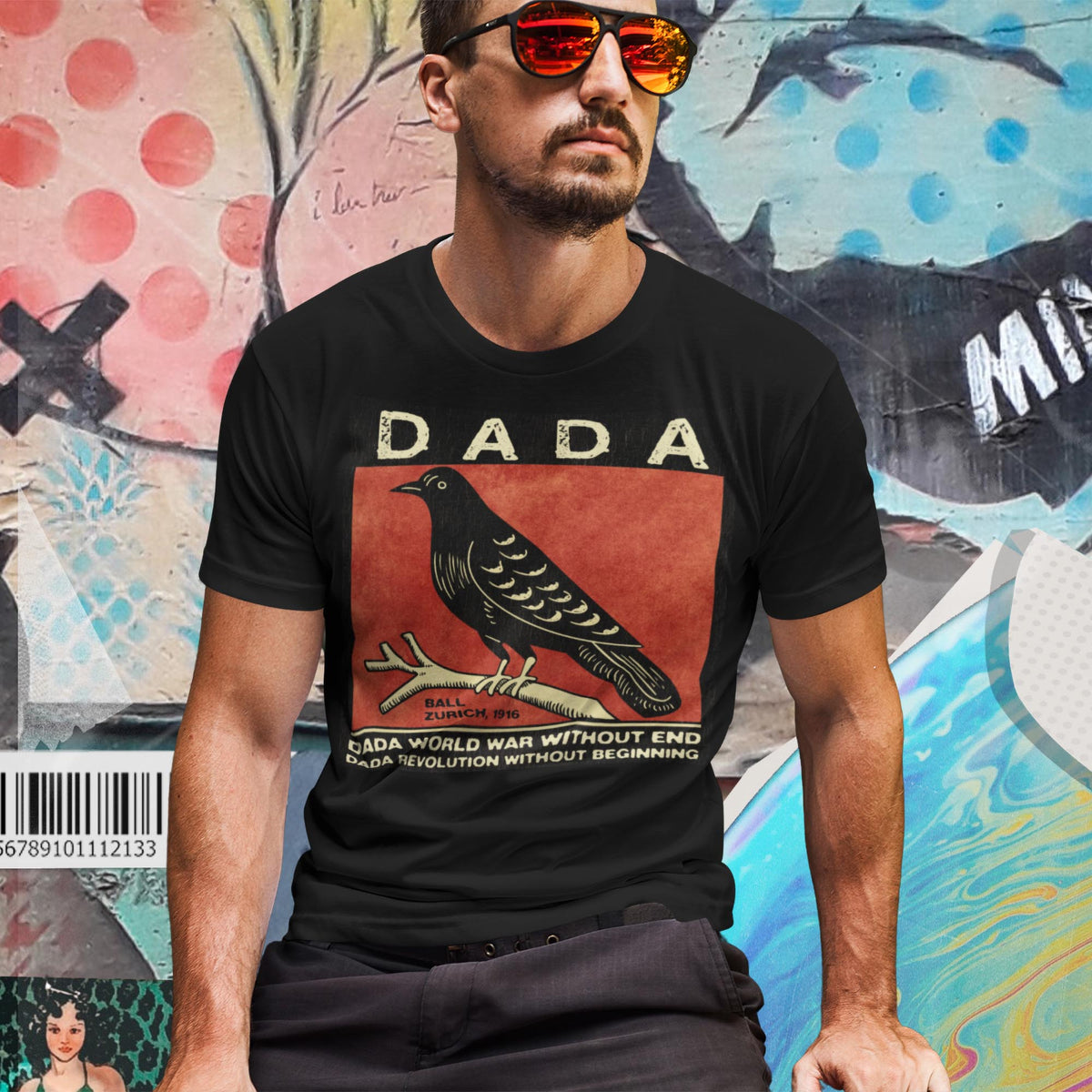 Dada Manifesto, 1918 T-Shirt (Surrealism Inspiration) Crow, Raven, Fine Art Graphic Tee