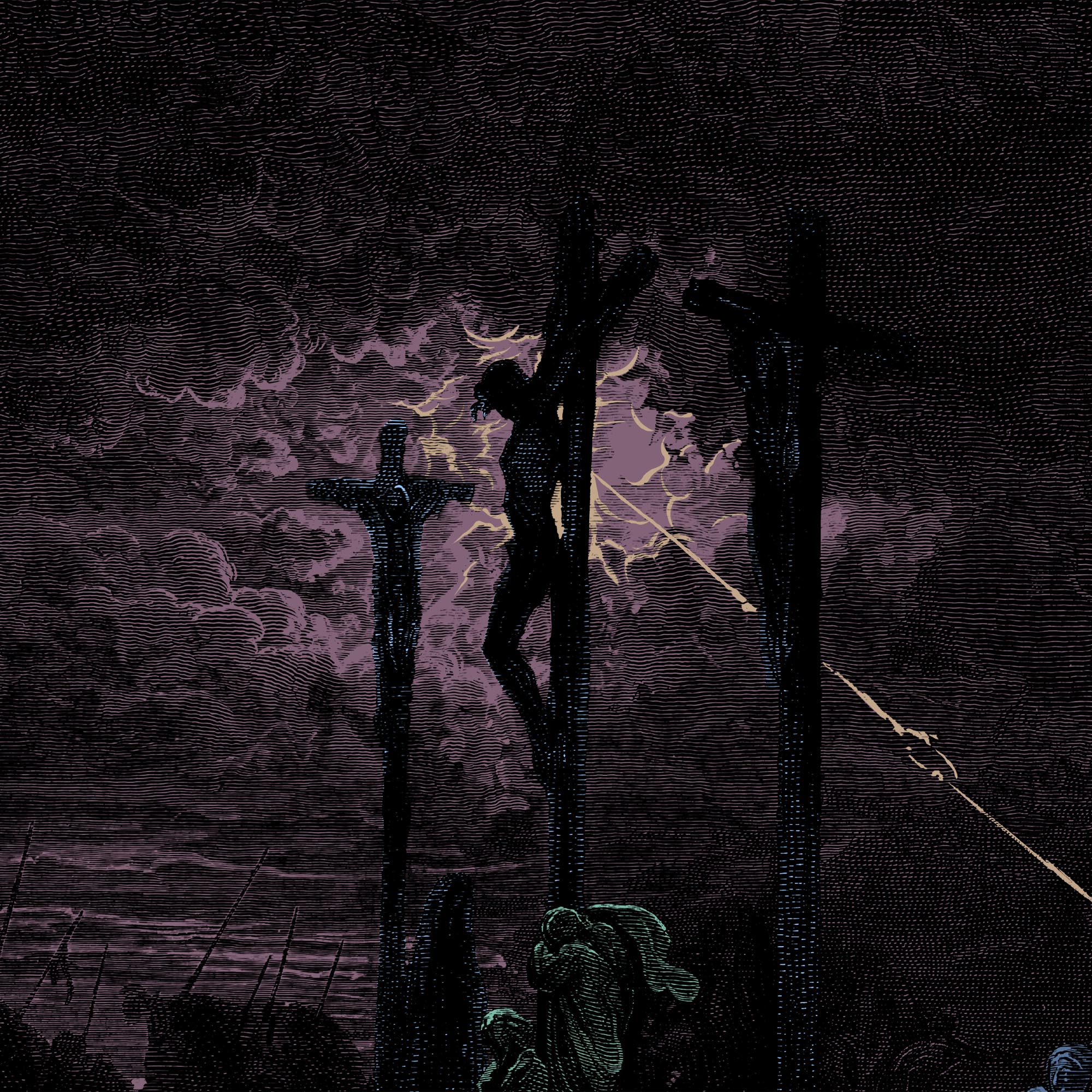 Fine art Darkness at the Crucifixion | Gustave Dore Paradise Lost, Dante | Surreal Full Color Eerie Christ Fine Art Print