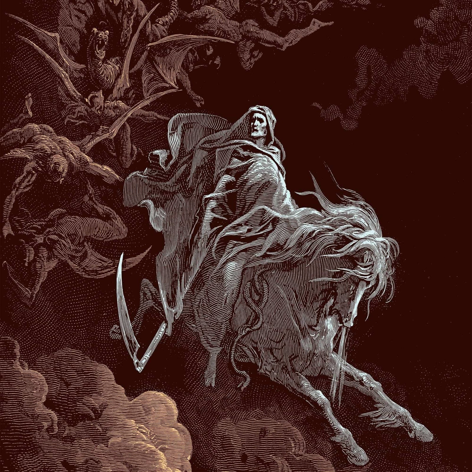 Death on a Pale Horse by Gustave Dore | Apocalypse, Revelations, Armageddon | Four Horsemen, Demonic Framed Art Print