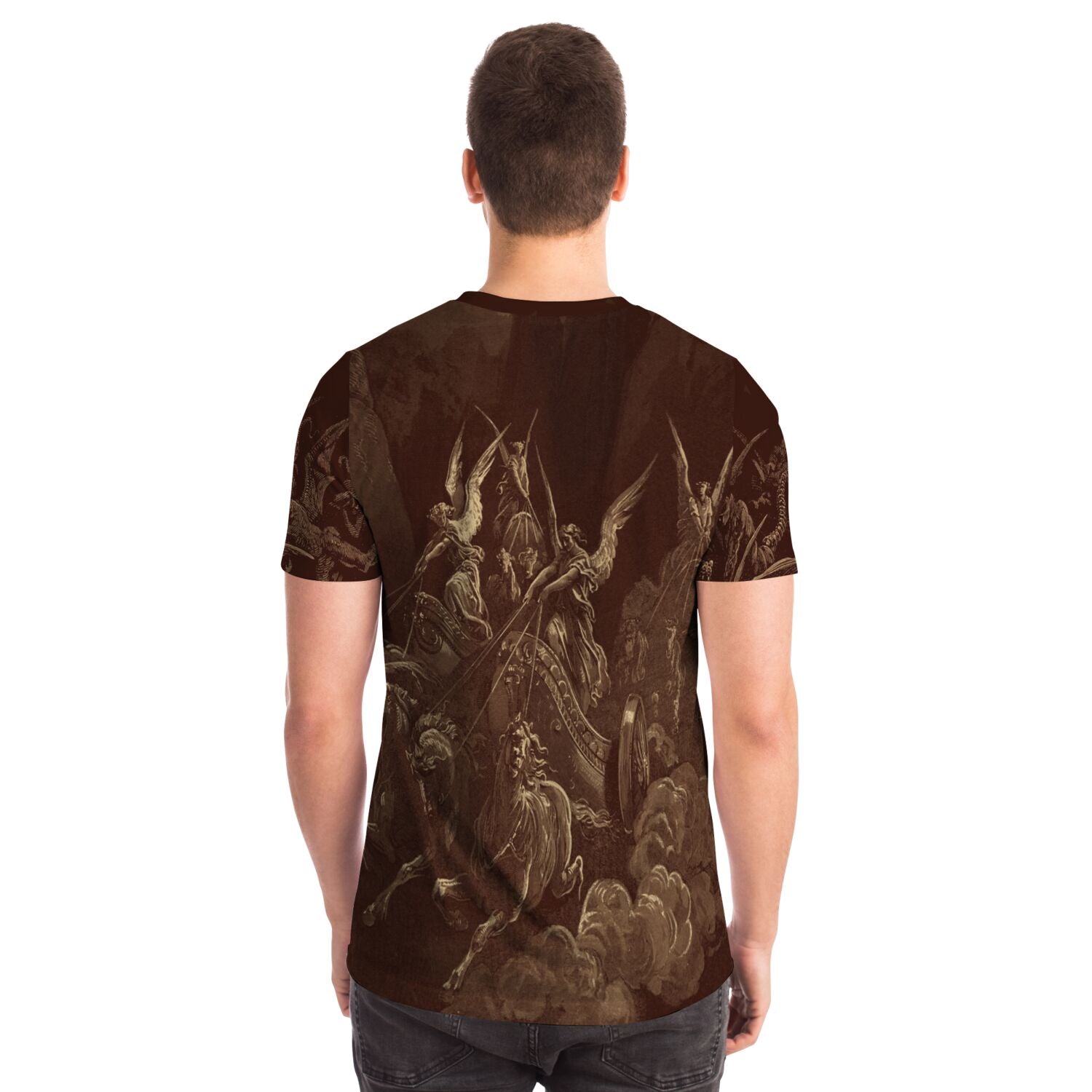 T-shirt Death on a Pale Horse by Gustave Dore | Apocalypse, Revelations, Armageddon | Four Horsemen, Demonic Graphic Art T-Shirt