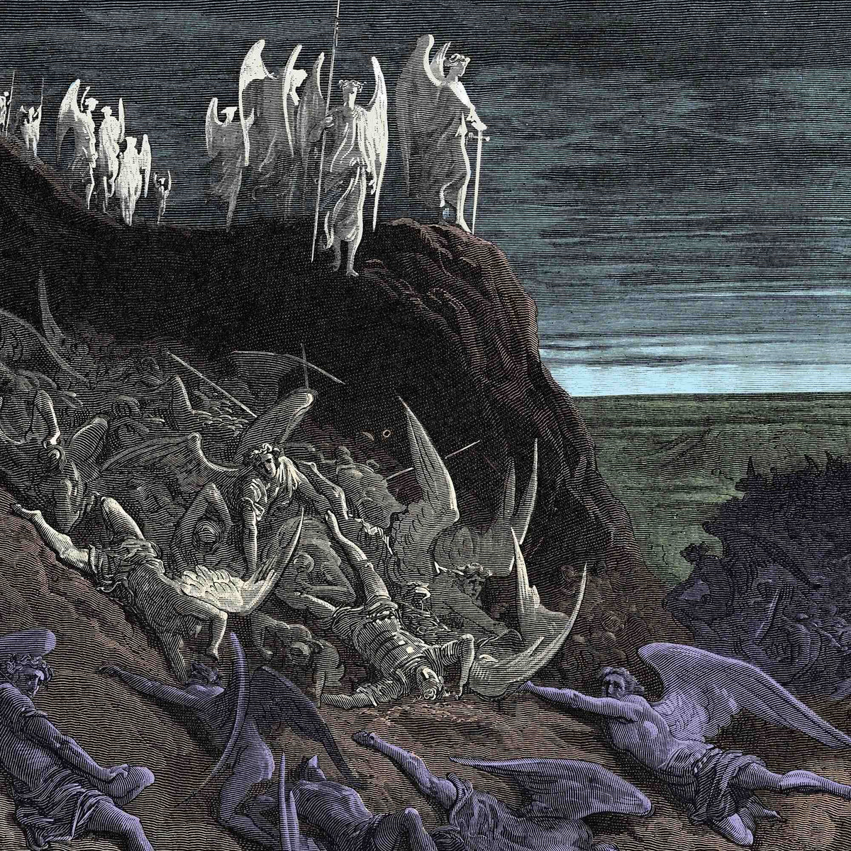 Demons Vs. Angels | The War for Heaven | Better to Reign in Hell, Satan Occult, Gustave Dore Vintage Graphic Art T-Shirt