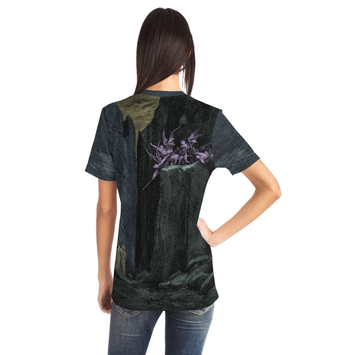 Demons Vs. Angels | The War for Heaven | Better to Reign in Hell, Satan Occult, Gustave Dore Vintage Graphic Art T-Shirt