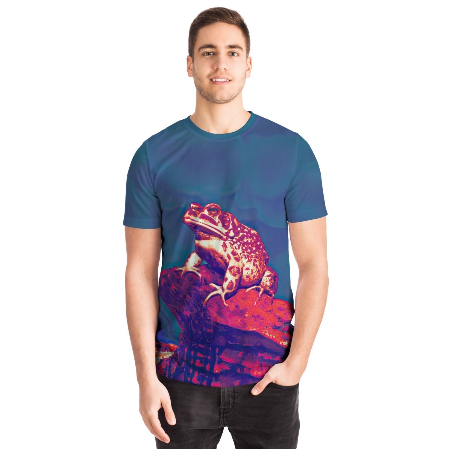 T-shirt DMT Toad in the Sonoran Desert | Bufo Alvarius, DMT Psychedelic (Weed, 420) Digital Art T-Shirt