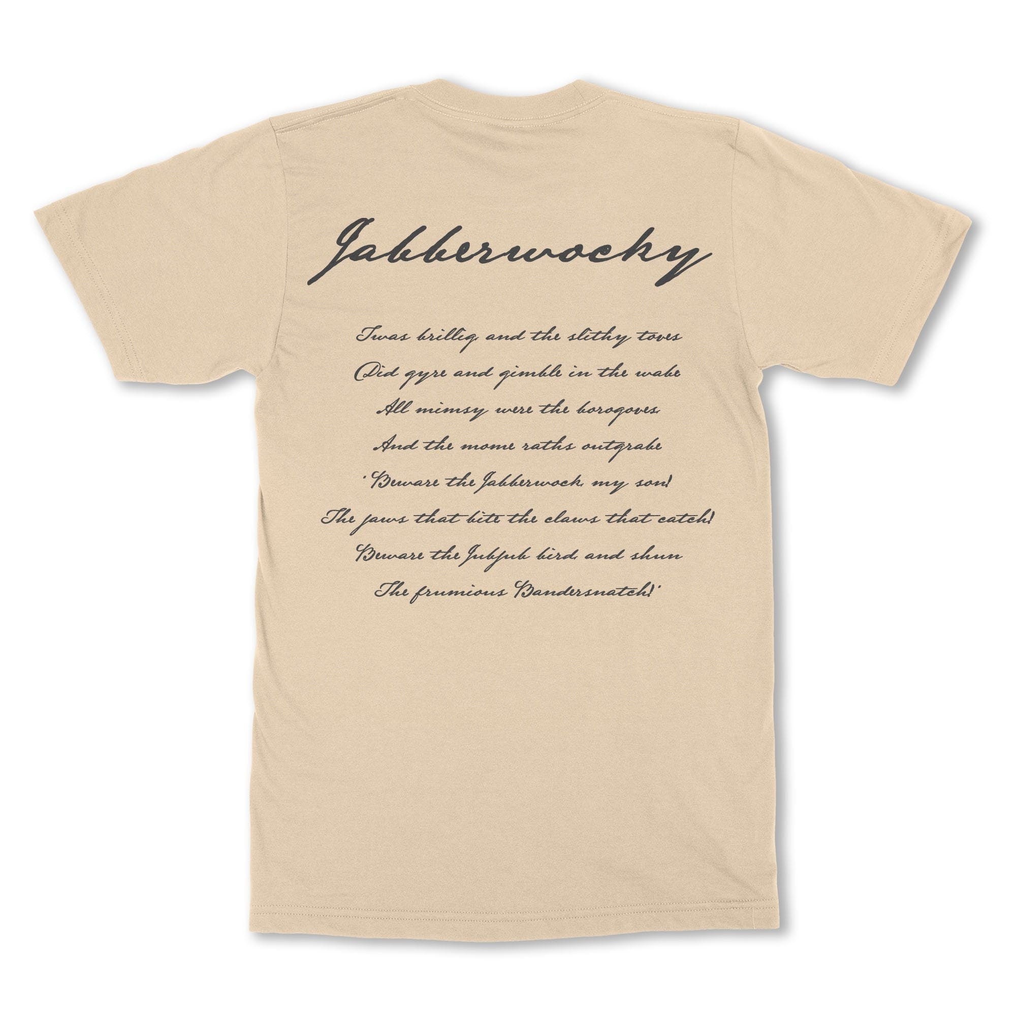 Double Sided Jabberwocky, Through the Looking Glass | Book Lover Gift | Lewis Carroll Supernatural Vintage T-Shirt