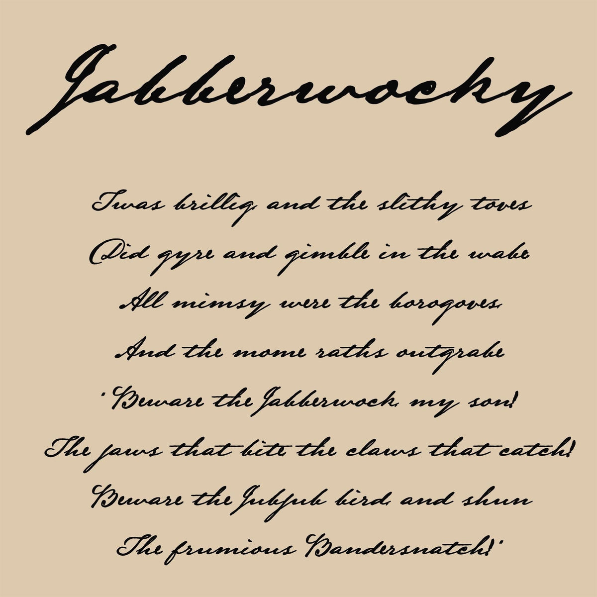 Double Sided Jabberwocky, Through the Looking Glass | Book Lover Gift | Lewis Carroll Supernatural Vintage T-Shirt