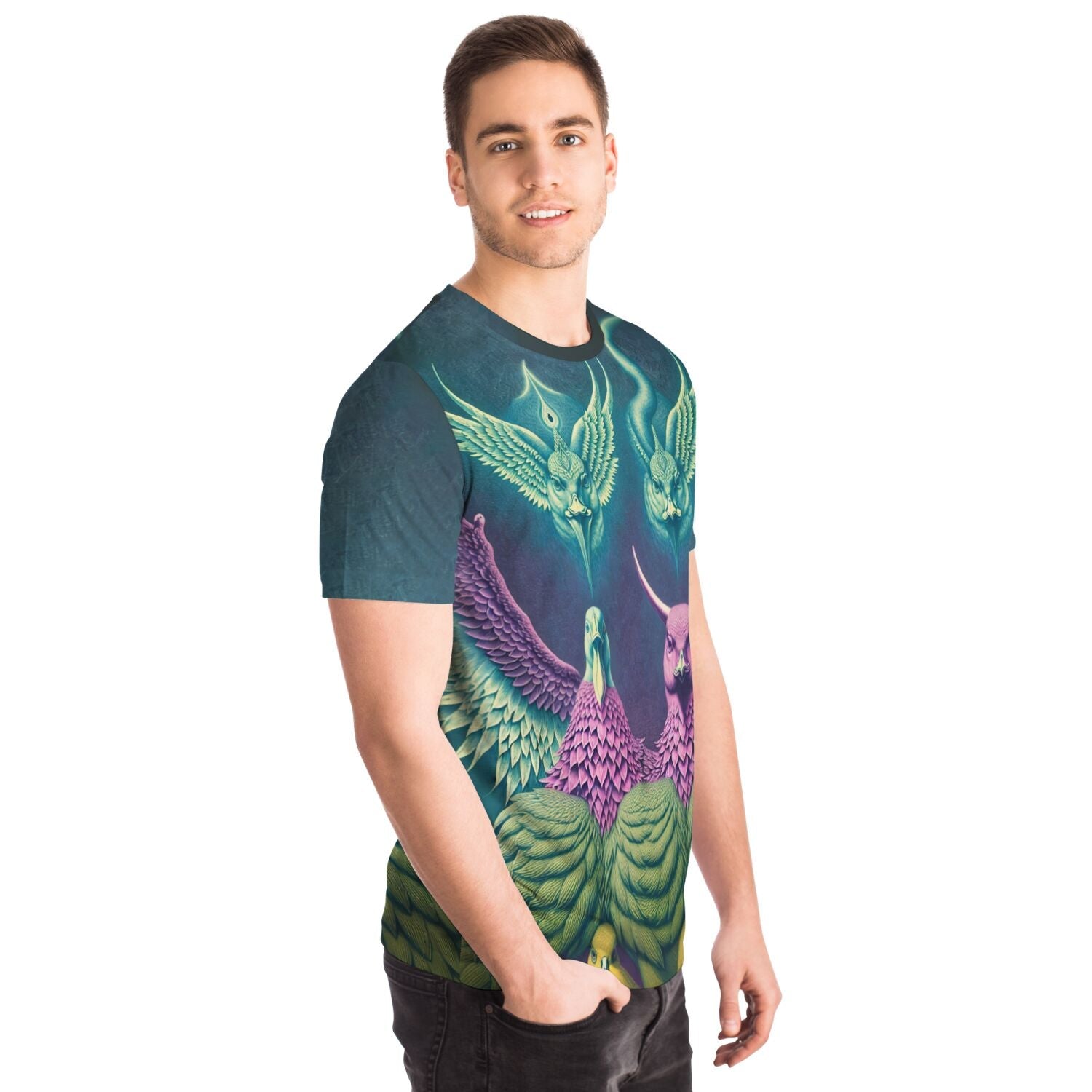 Duck Baphomet: Neopagan Surreal Mythology | Balance, Strength, Peace | Mysterious Avian Deity | Occult Graphic Art T-Shirt