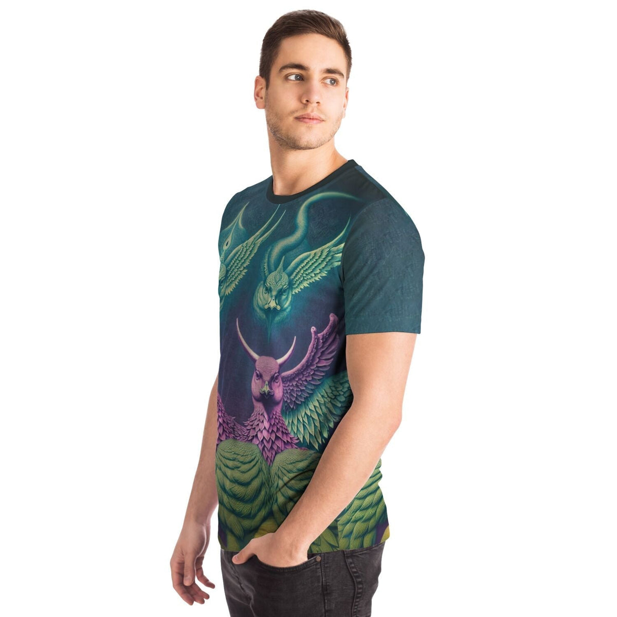 Duck Baphomet: Neopagan Surreal Mythology | Balance, Strength, Peace | Mysterious Avian Deity | Occult Graphic Art T-Shirt