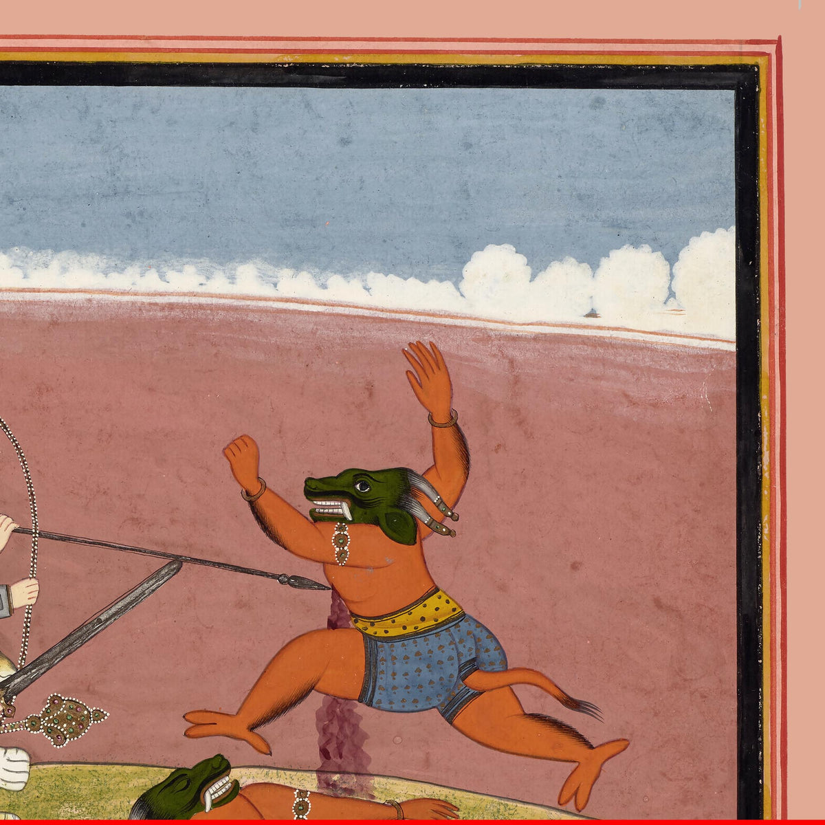 Durga Slaying Sumbha | Hindu Mythology, Indian Folklore | Devi Shakti Divine Feminine Vintage Fine Art Print