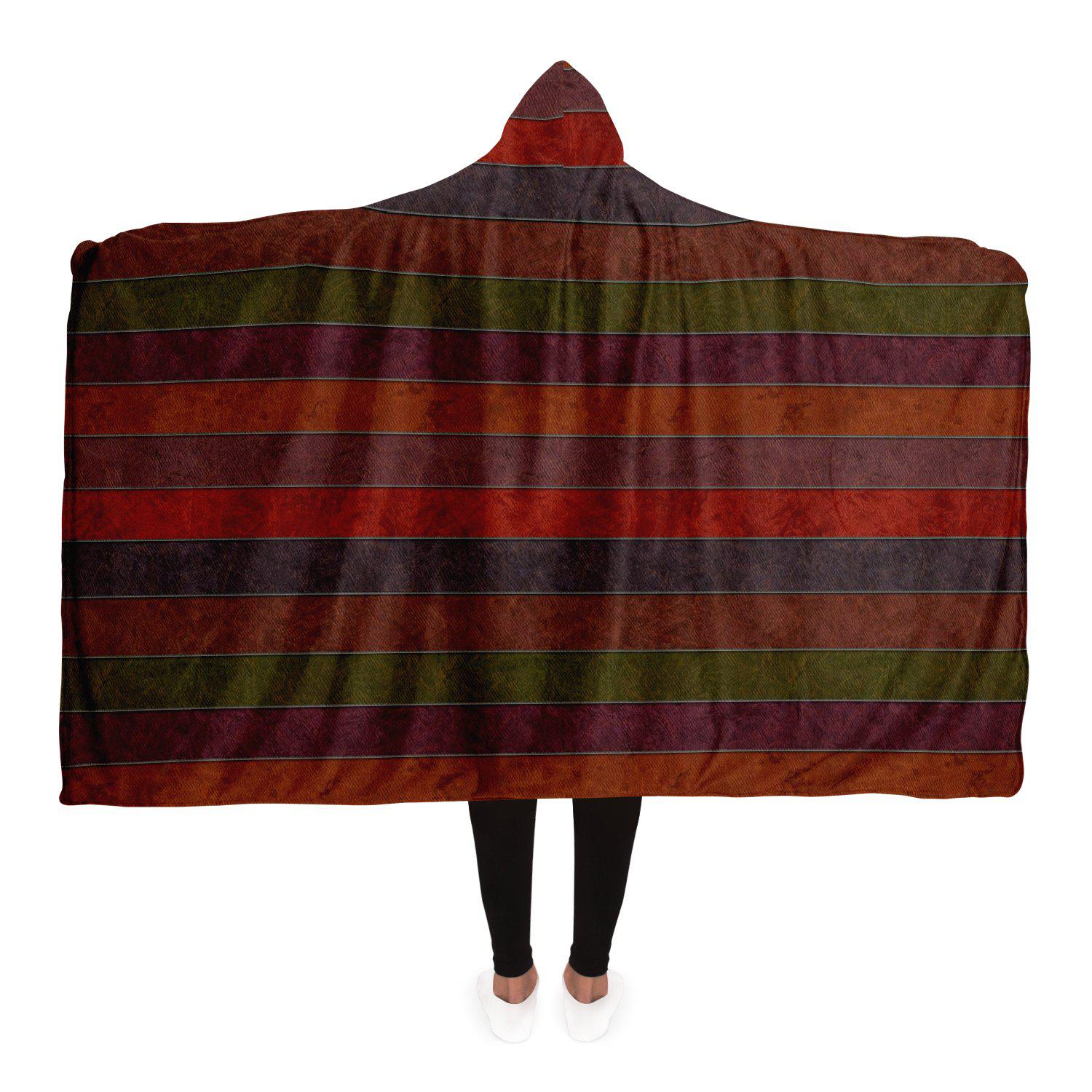 Earth Tones Contemporary Hooded Blanket