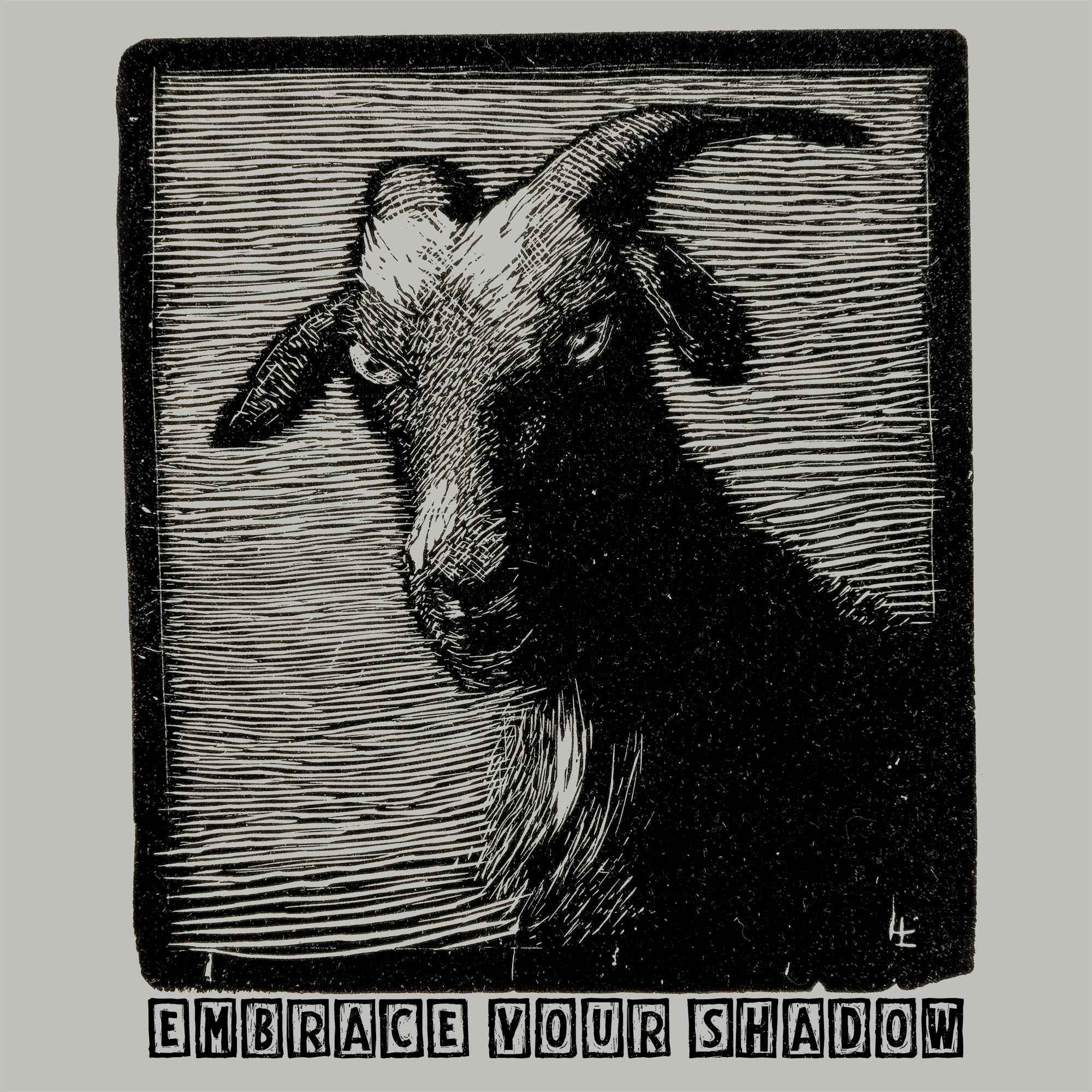 T-Shirts XL / Athletic Heather Embrace Your Shadow Goat | Jungian Unconscious | Emotion, Desires, Balance Graphic Art T-Shirt