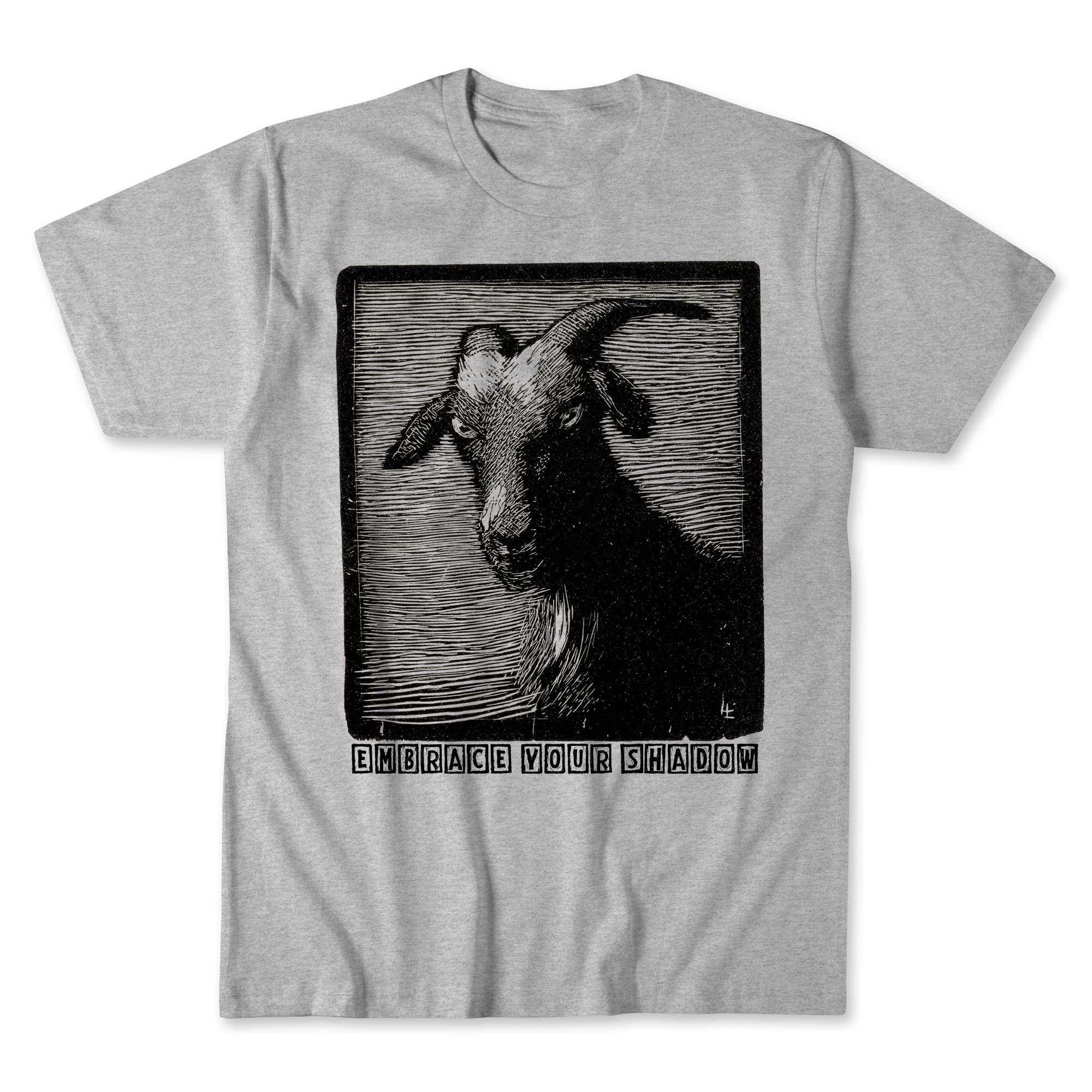 T-Shirts XL / Athletic Heather Embrace Your Shadow Goat | Jungian Unconscious | Emotion, Desires, Balance Graphic Art T-Shirt