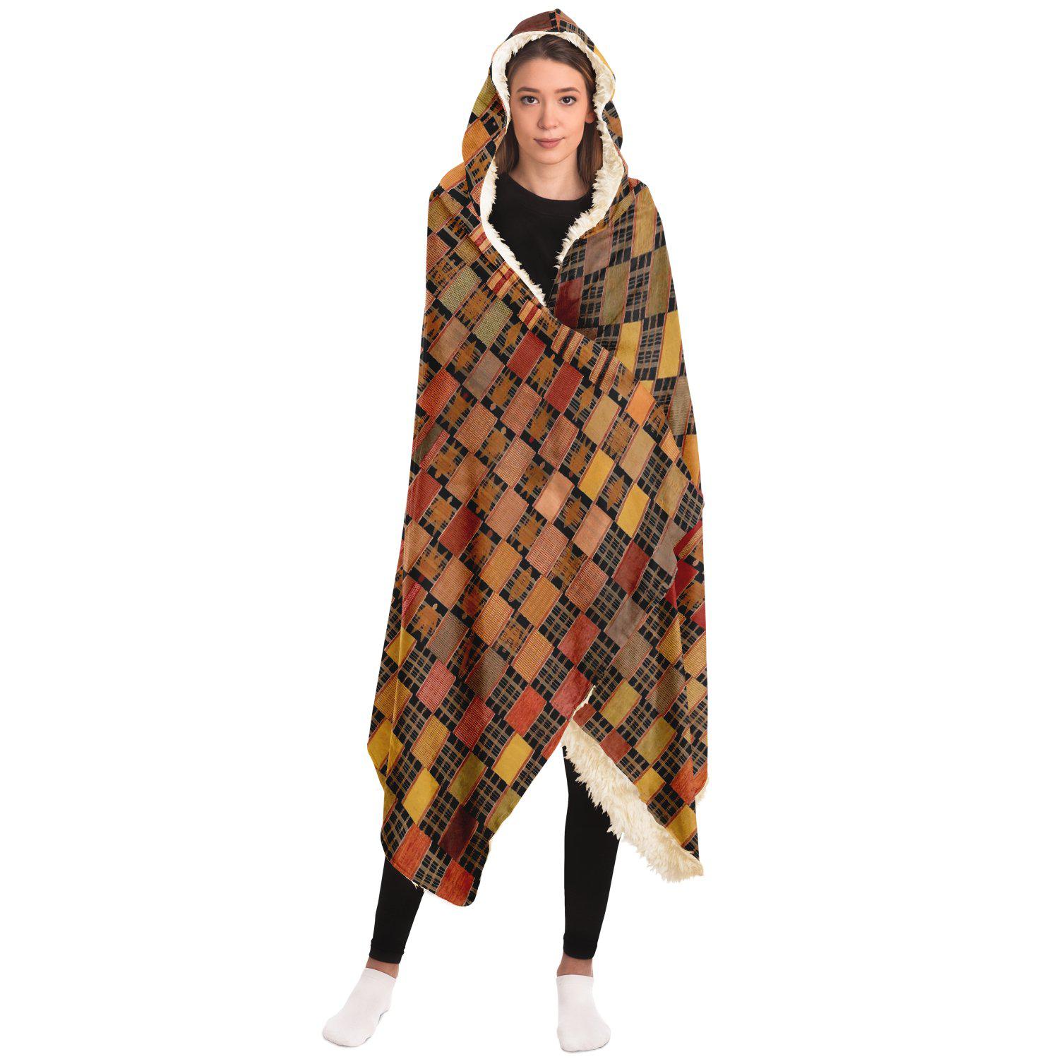 Hooded Blanket - AOP Ewe Culture Inspired Hooded Blanket