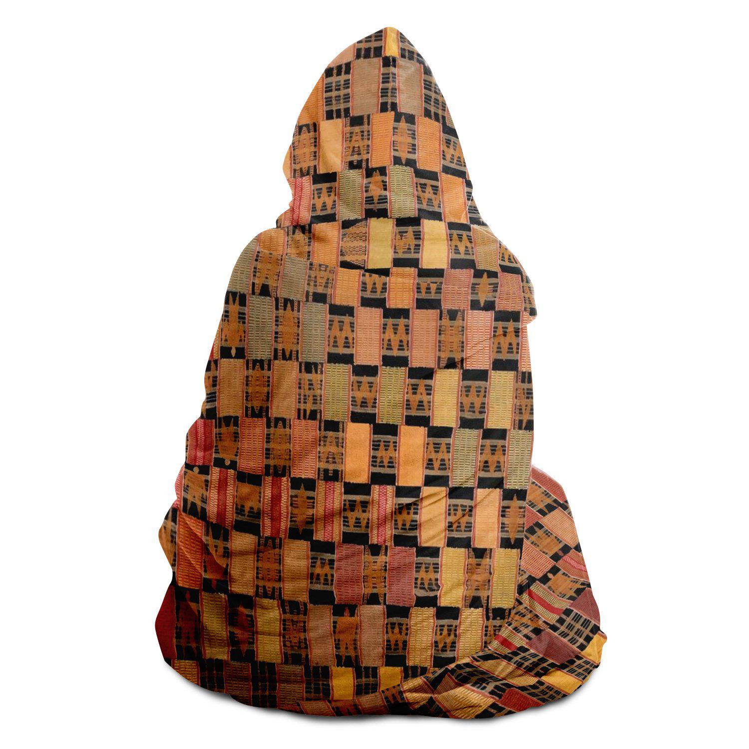 Ewe Culture Inspired Hooded Blanket