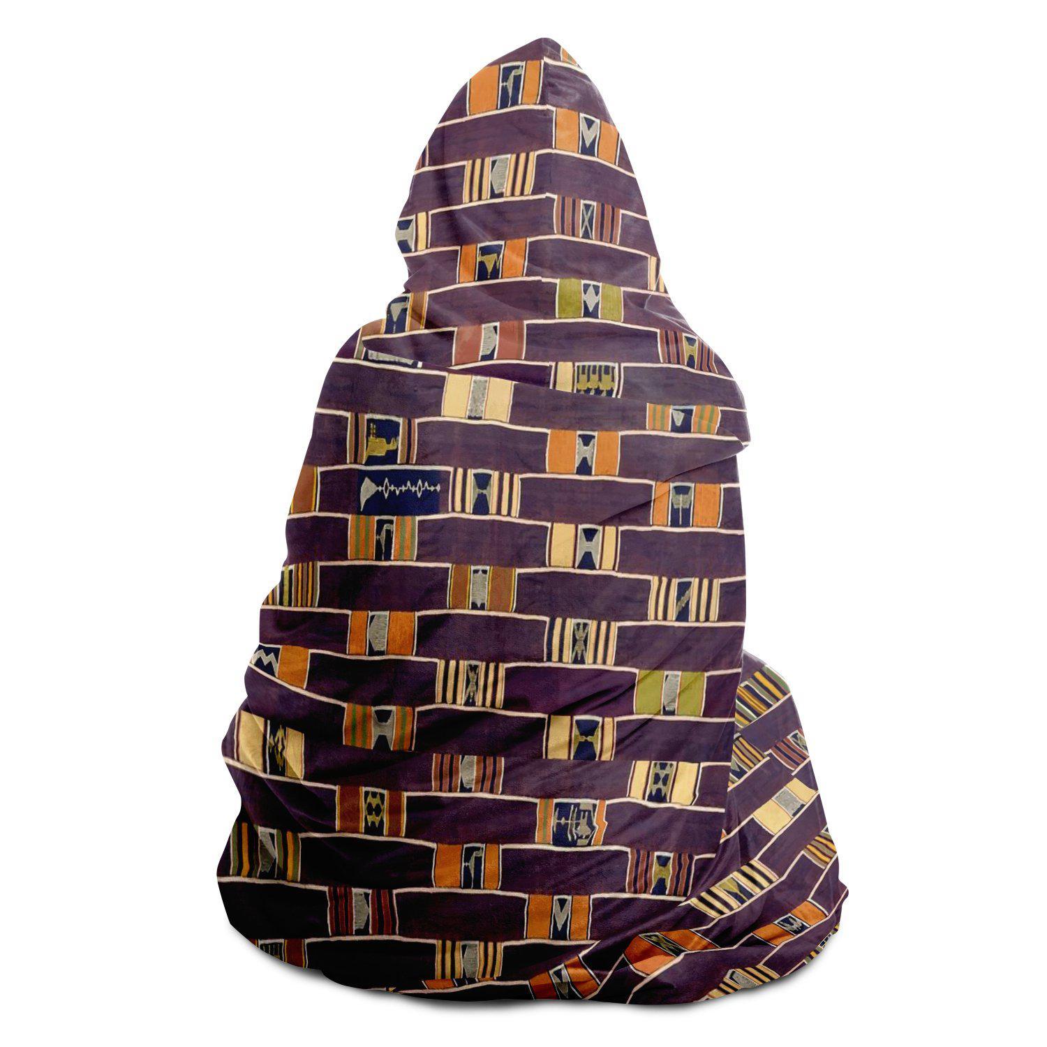 Ewe Culture Inspired Hooded Blanket
