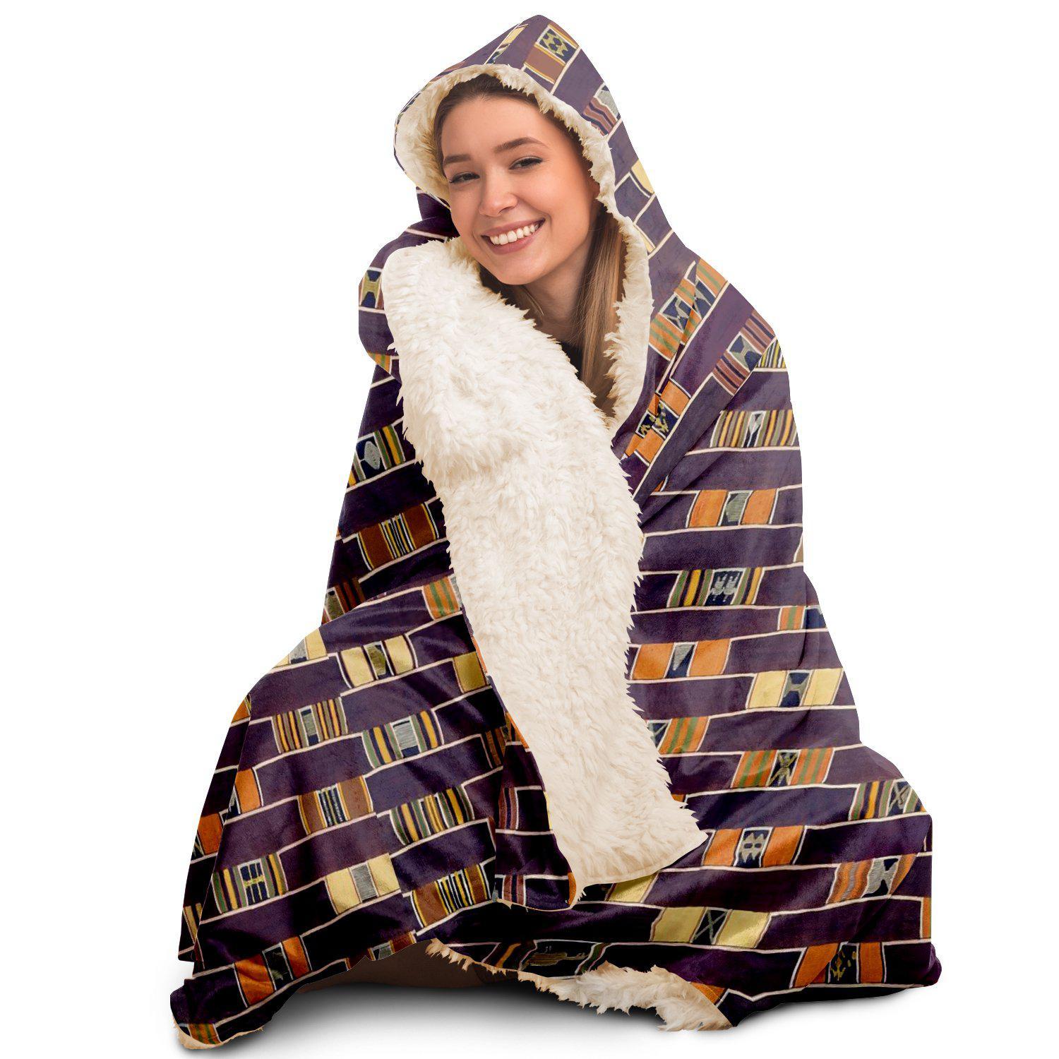 Ewe Culture Inspired Hooded Blanket