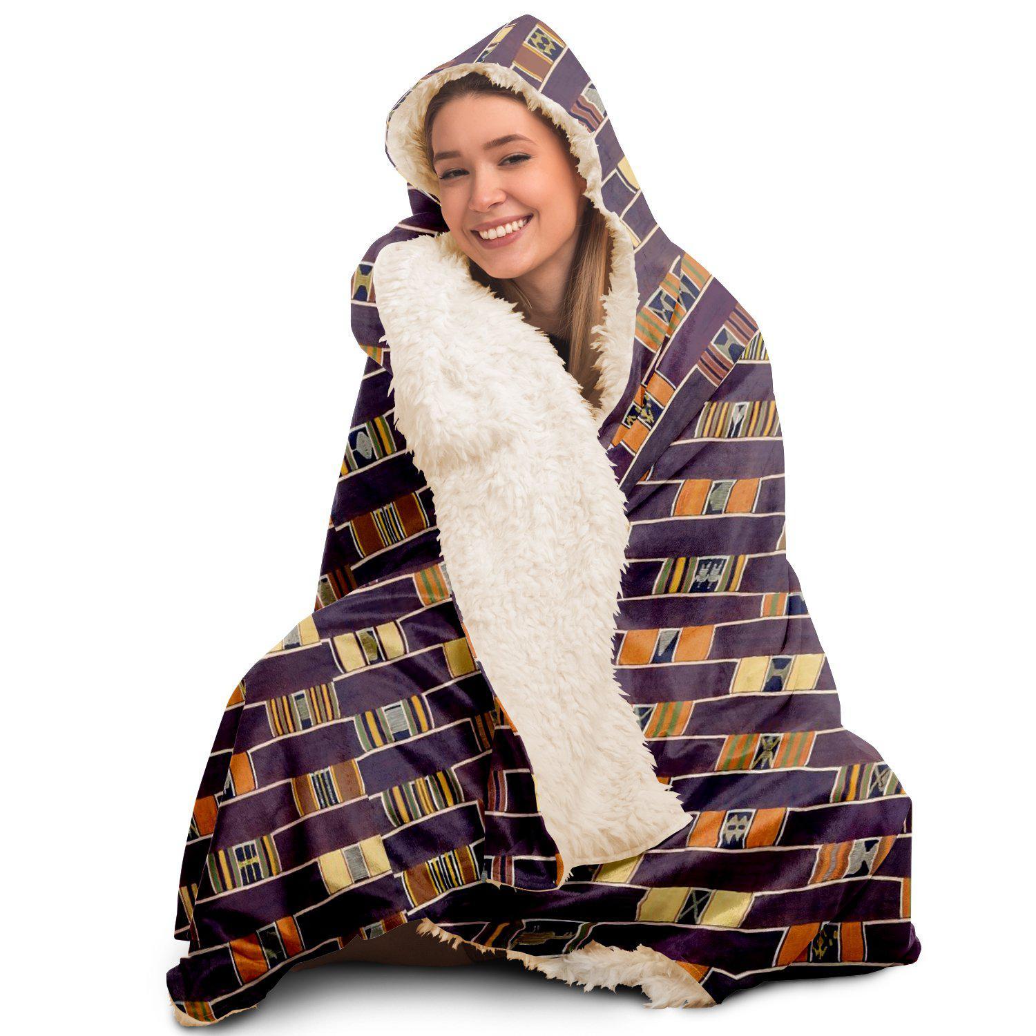 Hooded Blanket - AOP Ewe Culture Inspired Hooded Blanket