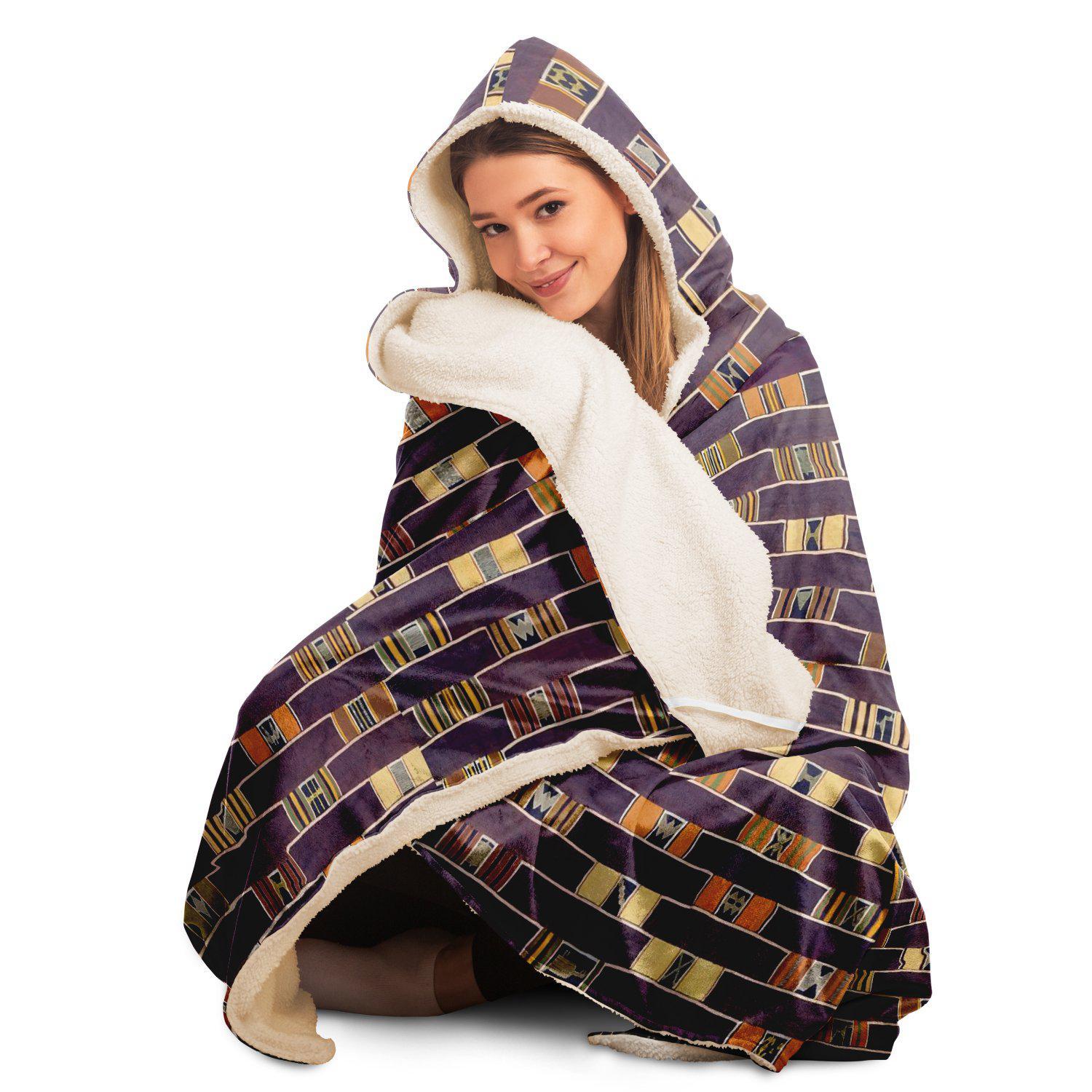 Hooded Blanket - AOP Ewe Culture Inspired Hooded Blanket