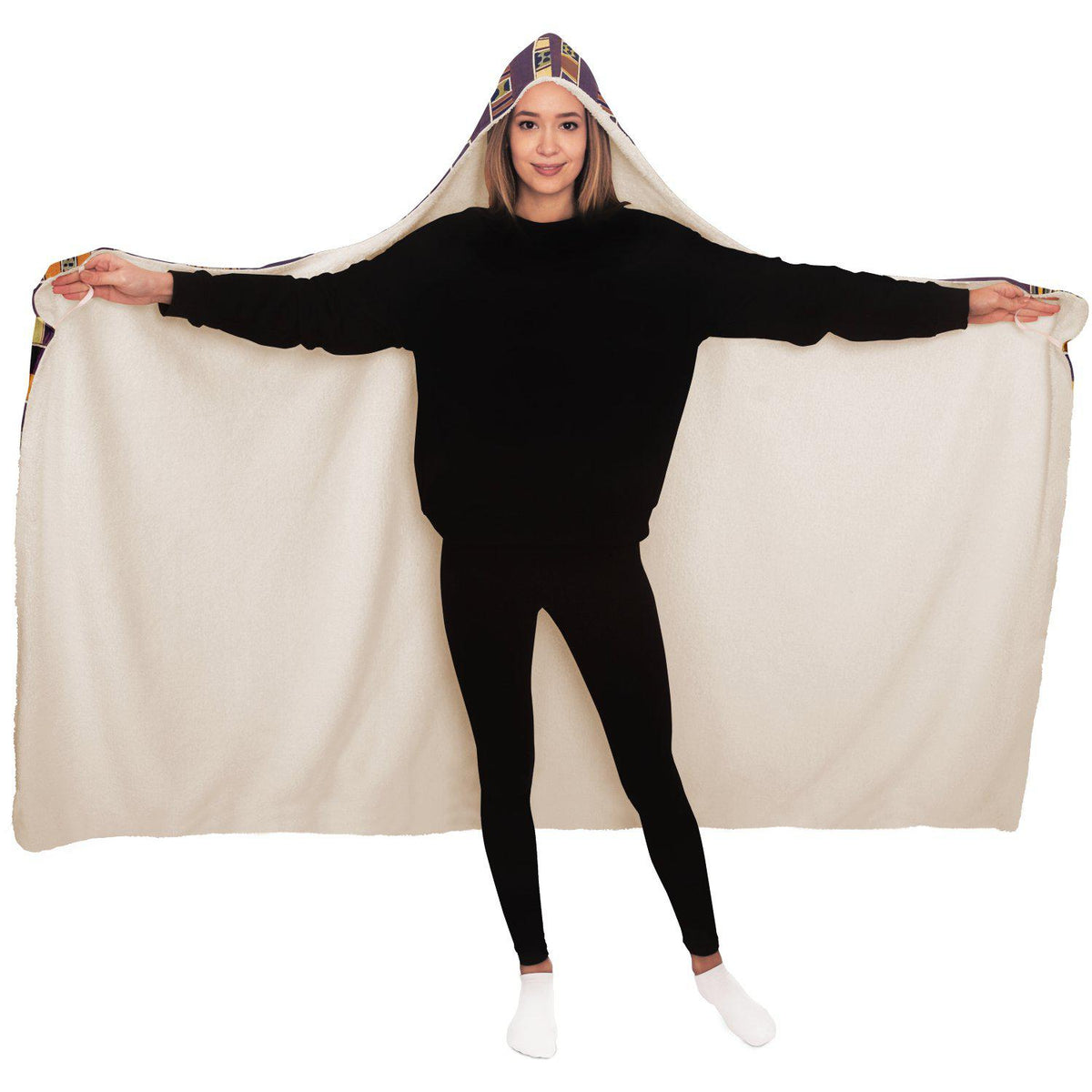 Ewe Culture Inspired Hooded Blanket