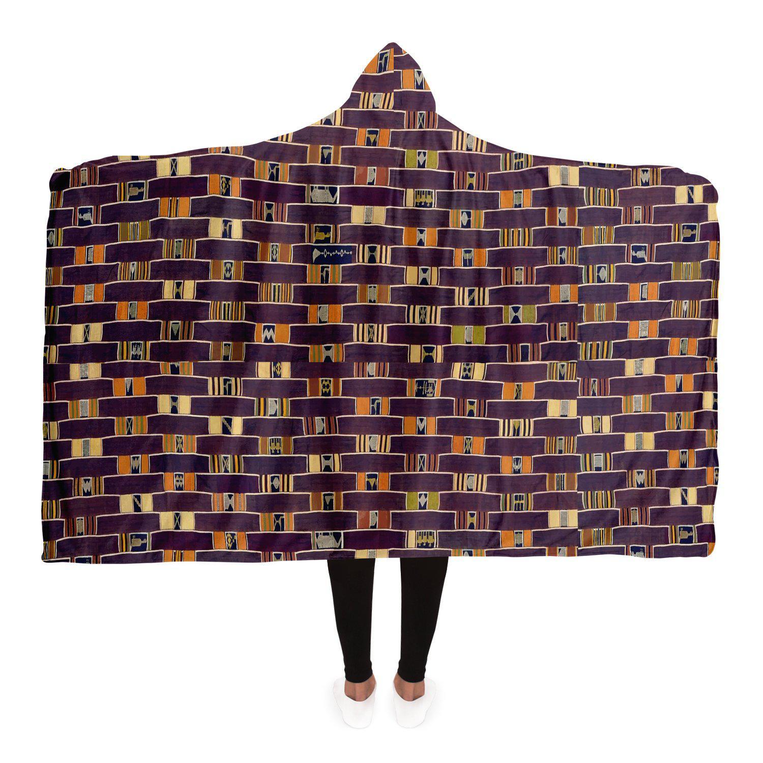 Hooded Blanket - AOP Adult / Premium Sherpa Ewe Culture Inspired Hooded Blanket