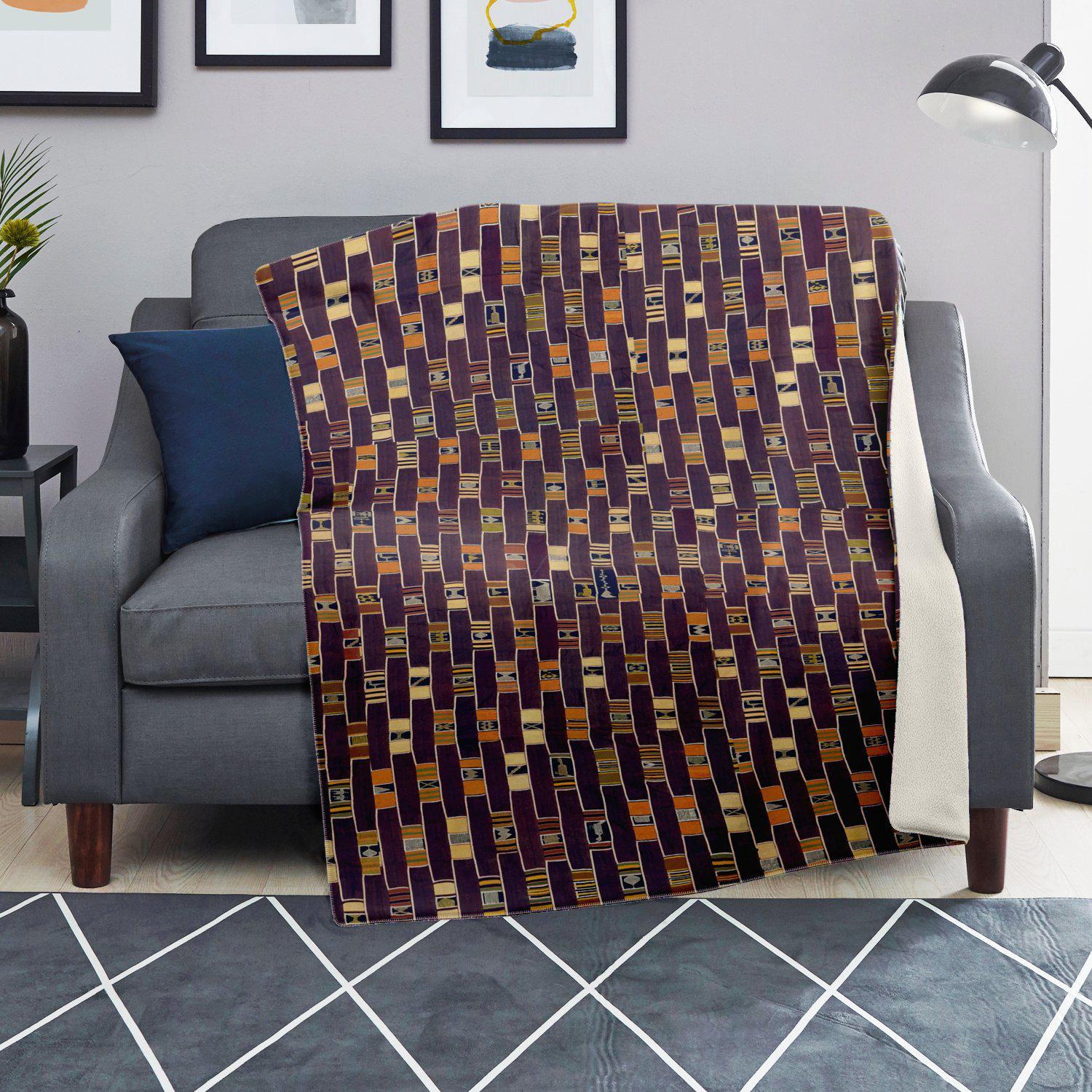 EWE CULTURE WOVEN DESIGN | Sherpa Fleece Blanket