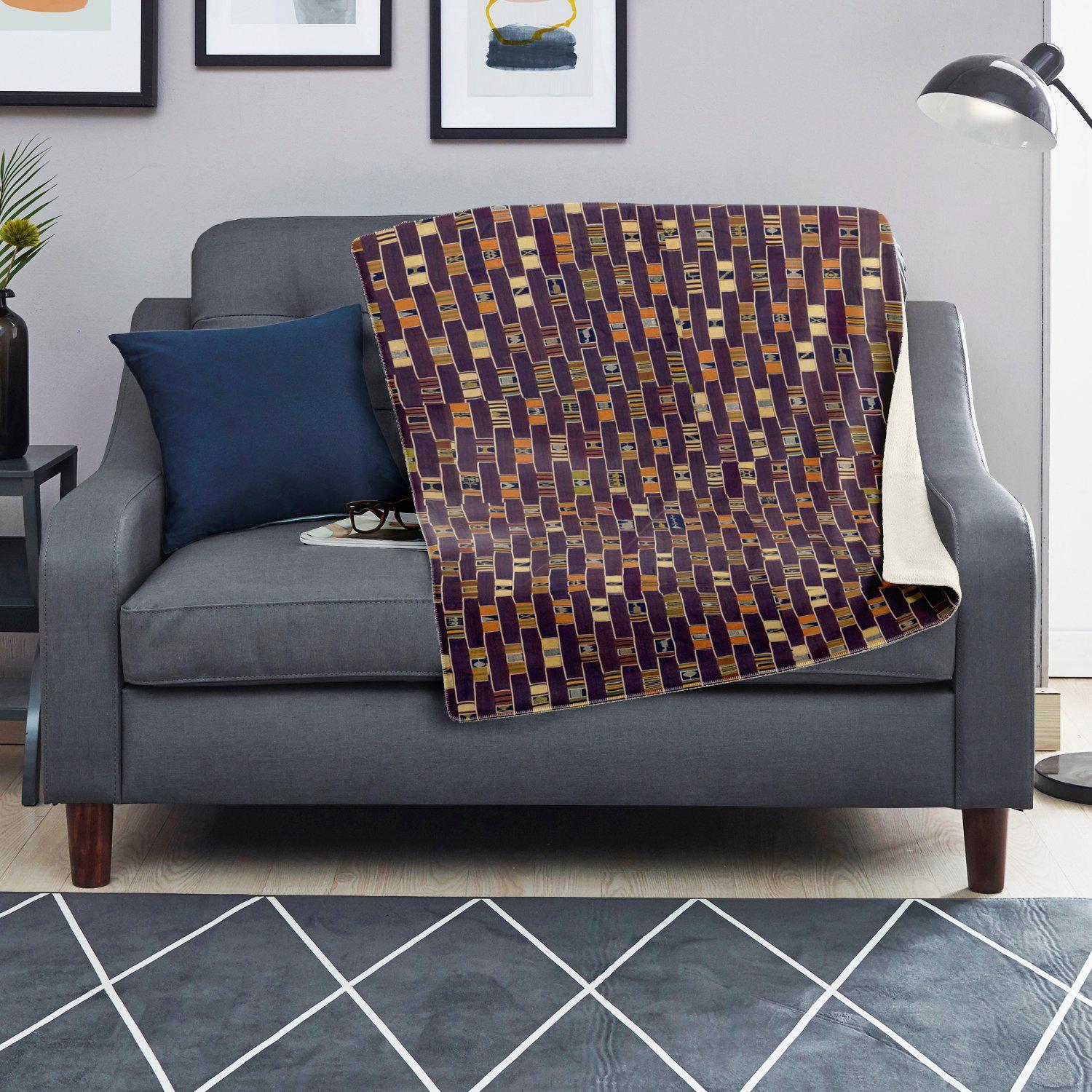 EWE CULTURE WOVEN DESIGN | Sherpa Fleece Blanket