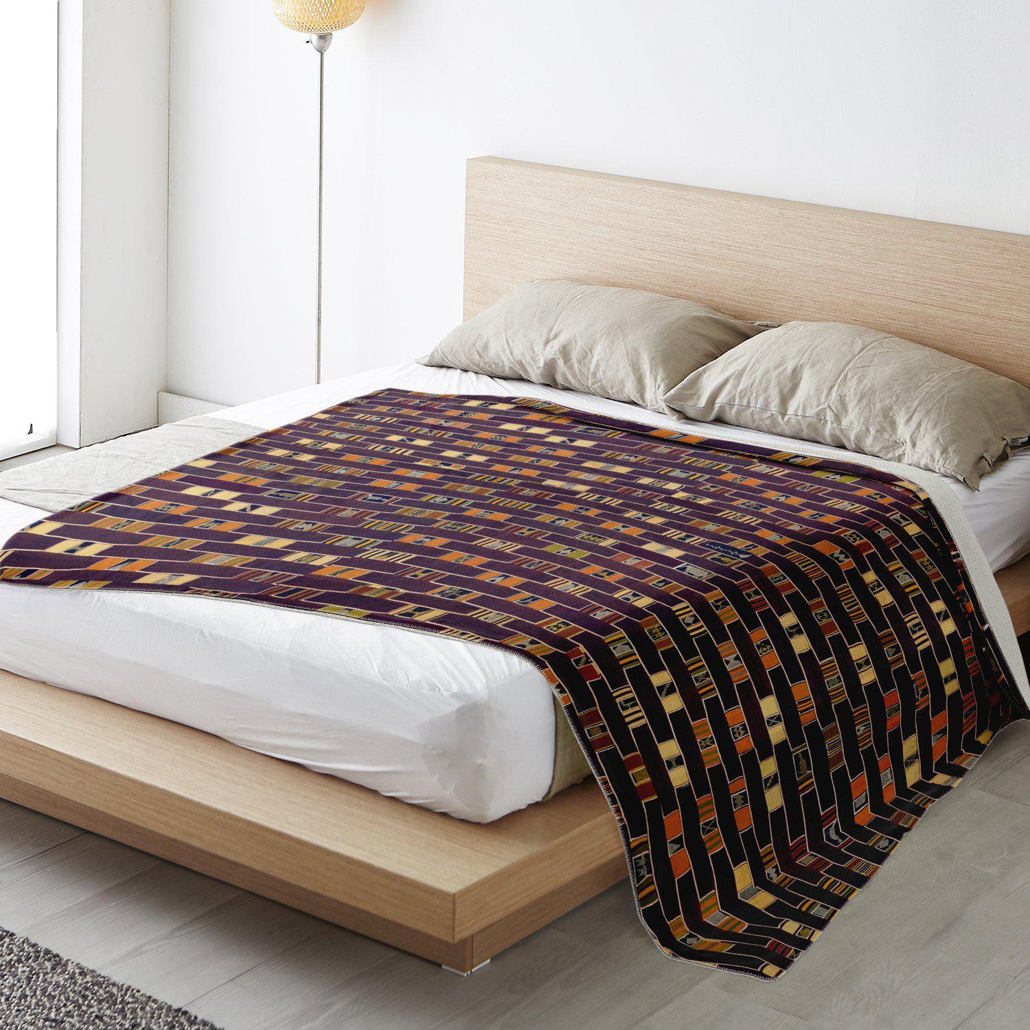 EWE CULTURE WOVEN DESIGN | Sherpa Fleece Blanket