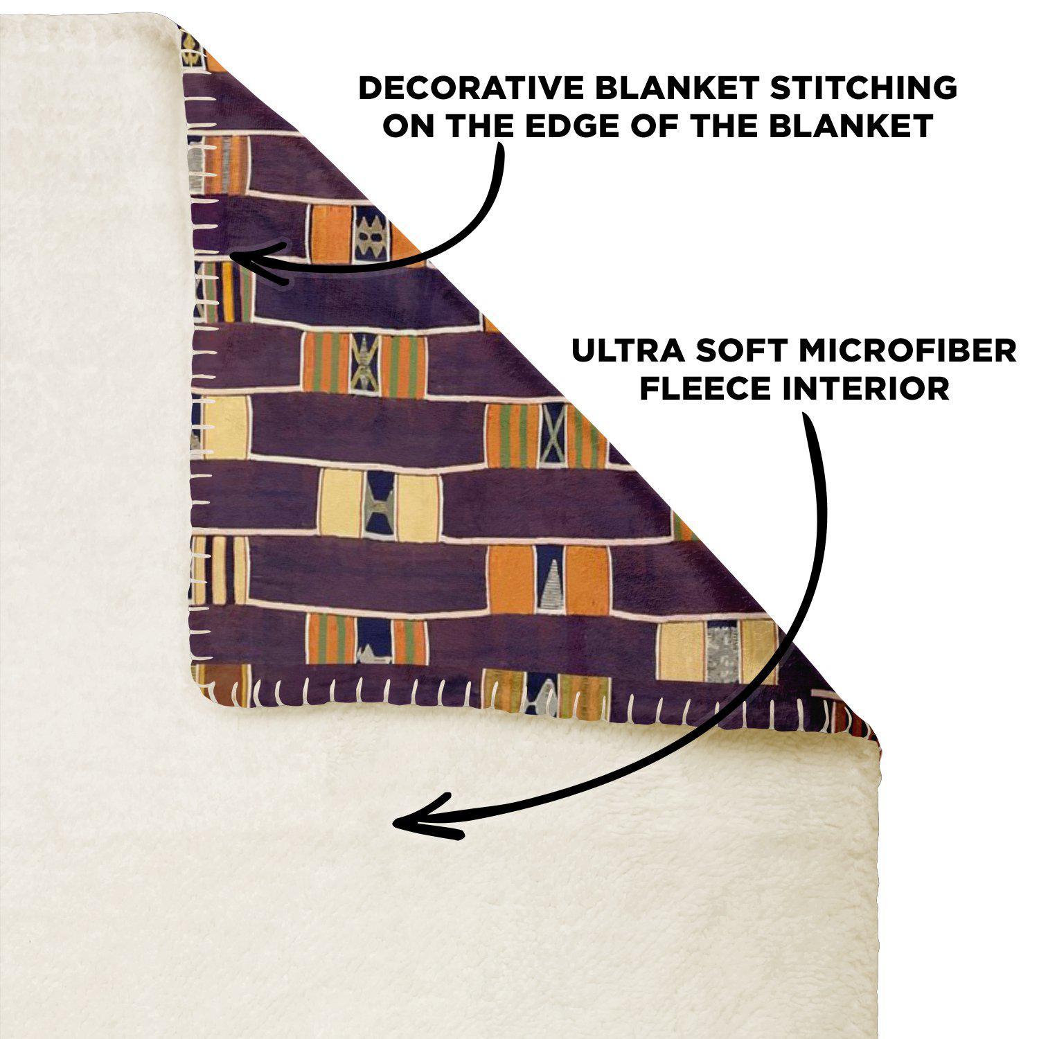EWE CULTURE WOVEN DESIGN | Sherpa Fleece Blanket